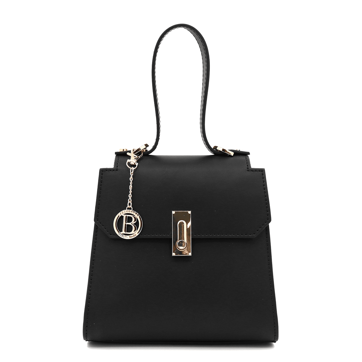 Veronica természetes bőr női táska - fekete