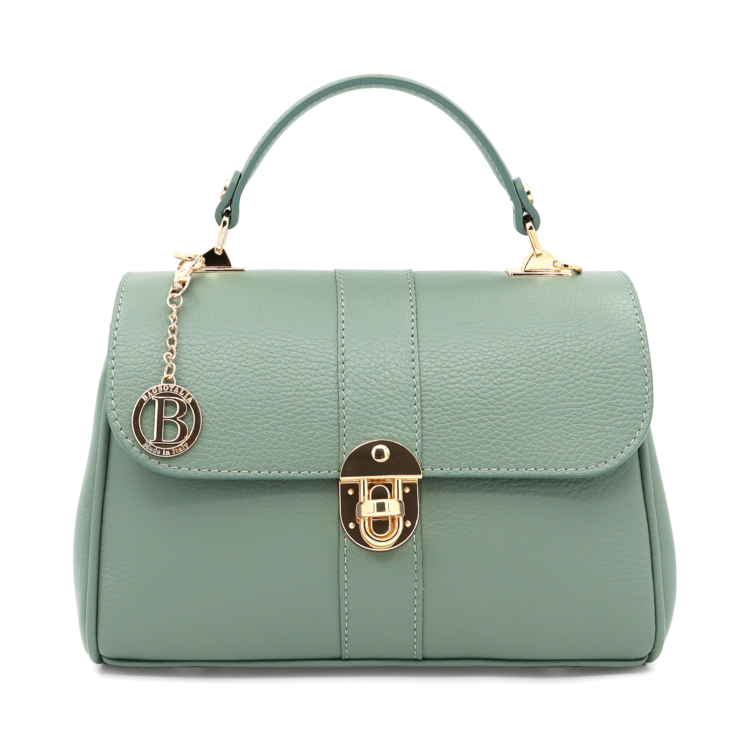 Női táska természetes bőrből Miriam - zöld