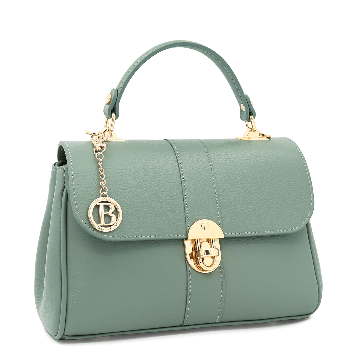 Női táska természetes bőrből Miriam - zöld