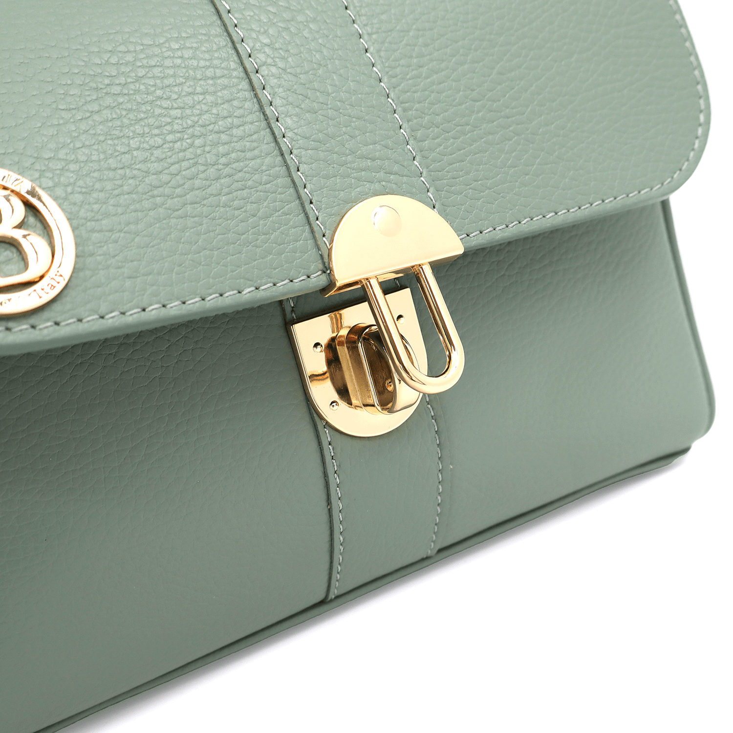 Női táska természetes bőrből Miriam - zöld