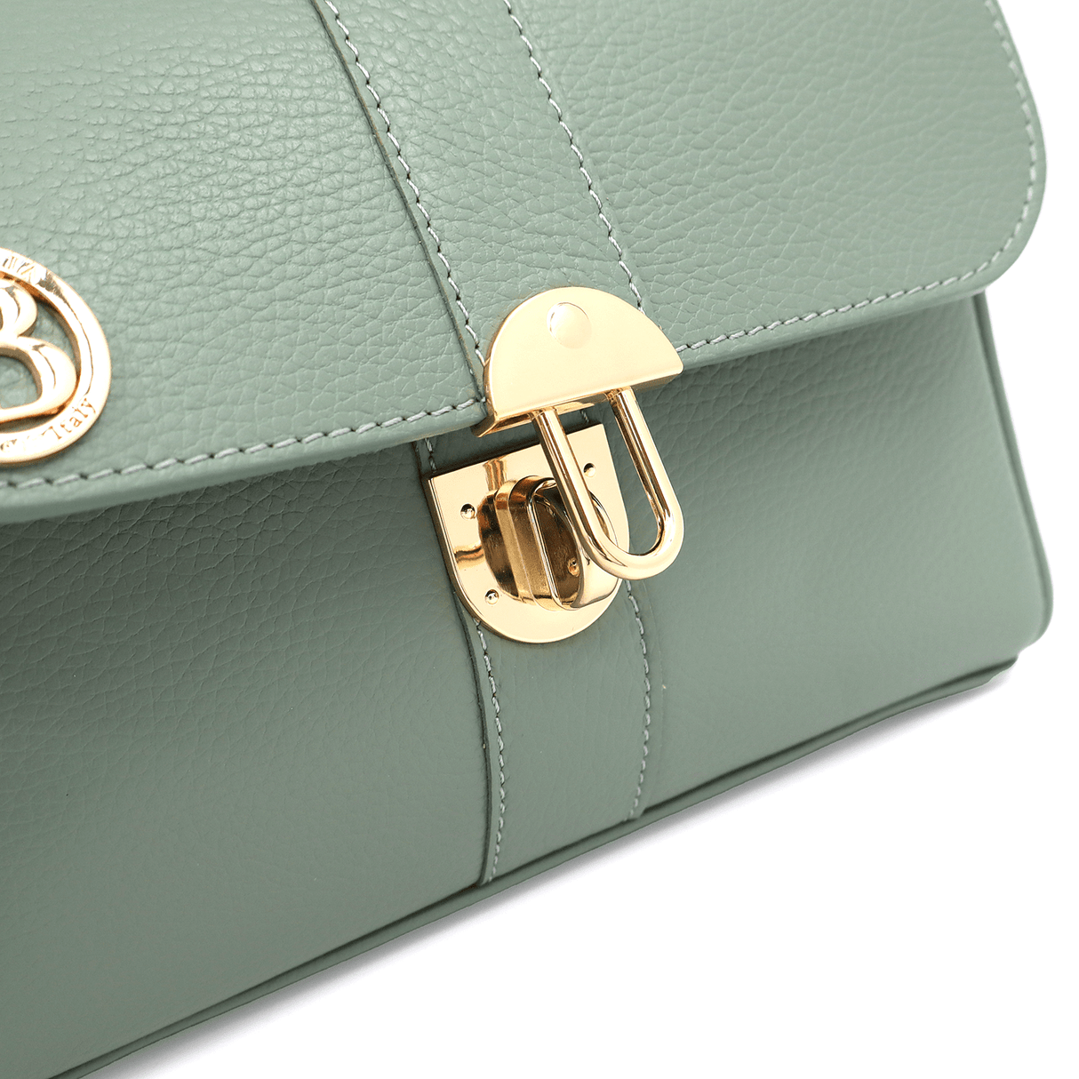 Női táska természetes bőrből Miriam - zöld