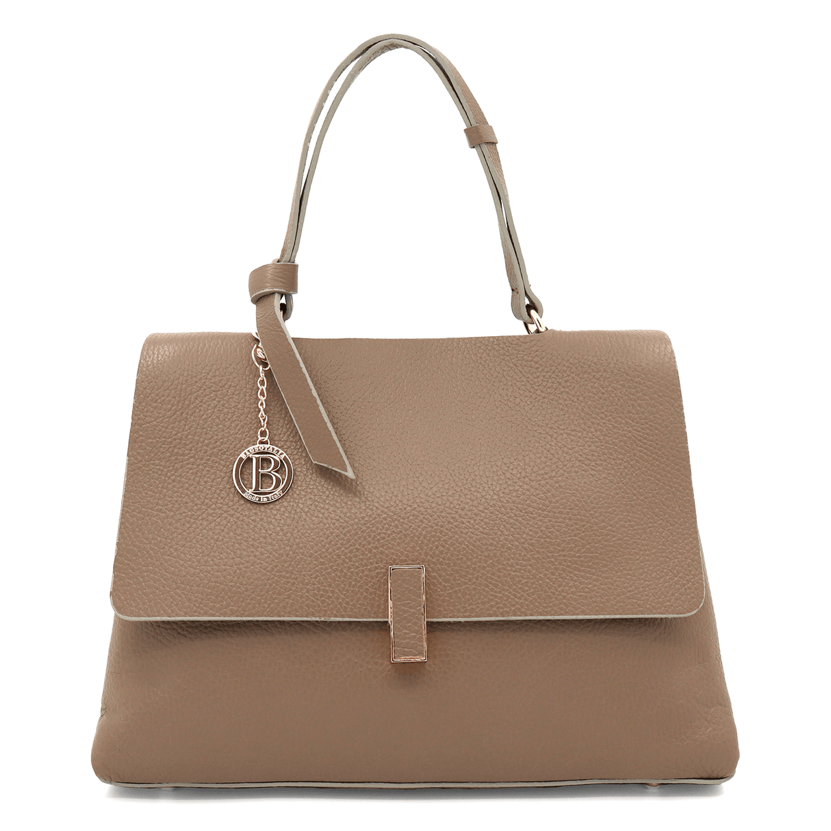 Női táska természetes bőrből Viola - világosbarna