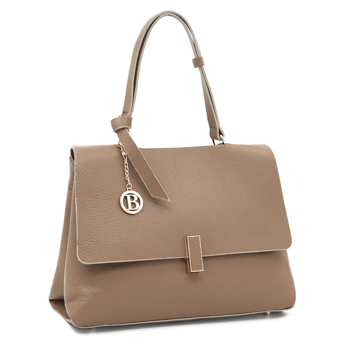 Női táska természetes bőrből Viola - világosbarna