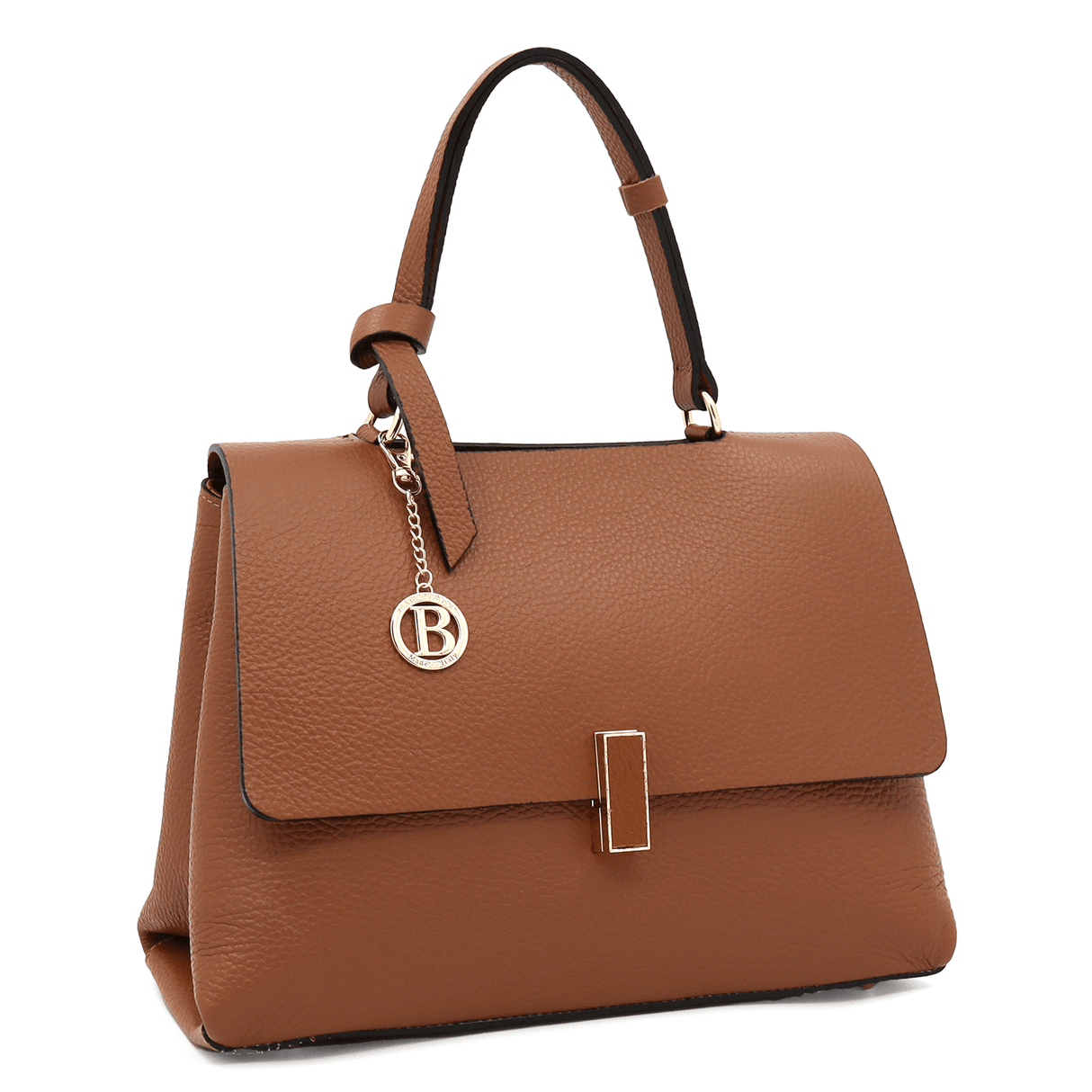 Női táska természetes bőrből Viola - cseréptetőbarna