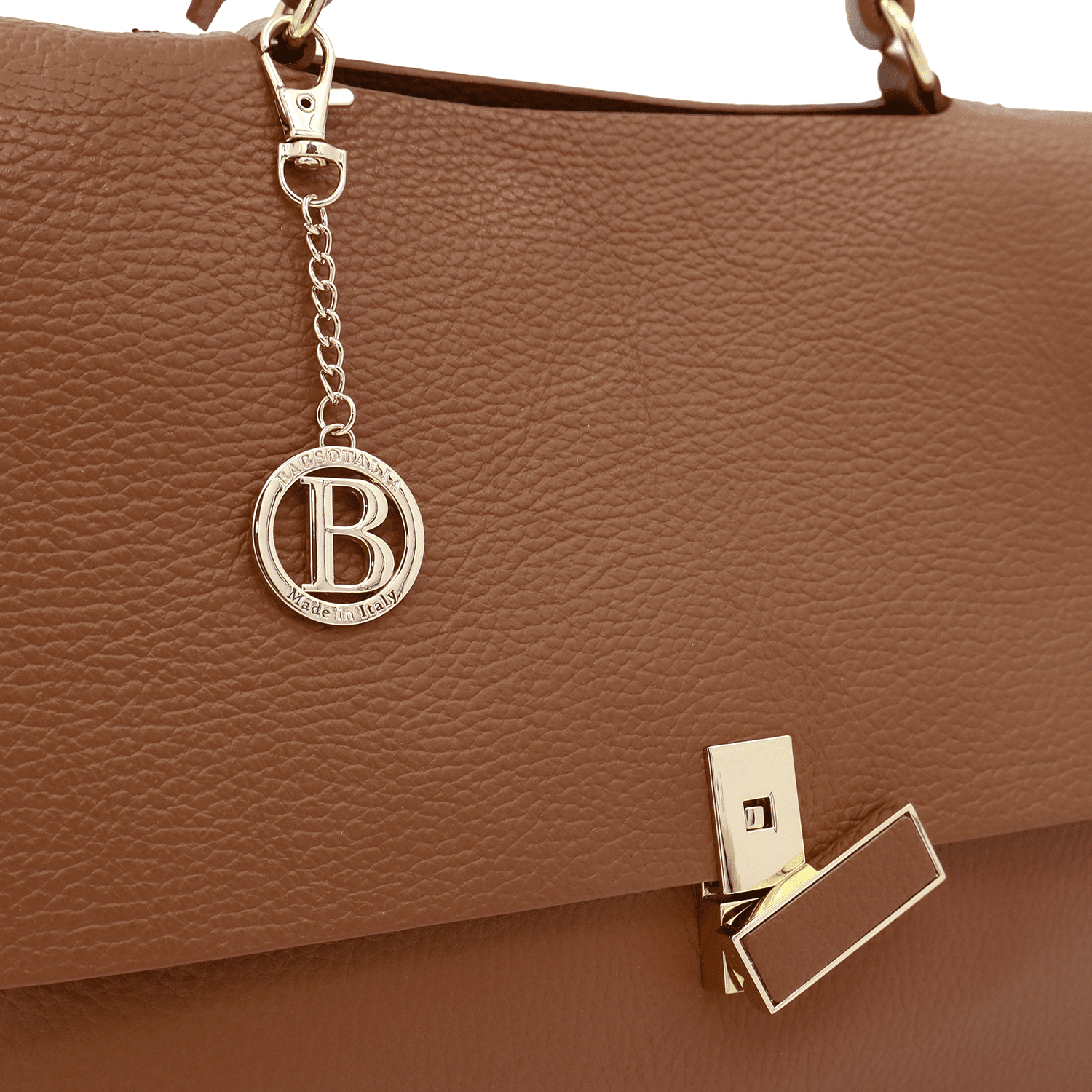 Női táska természetes bőrből Viola - cseréptetőbarna