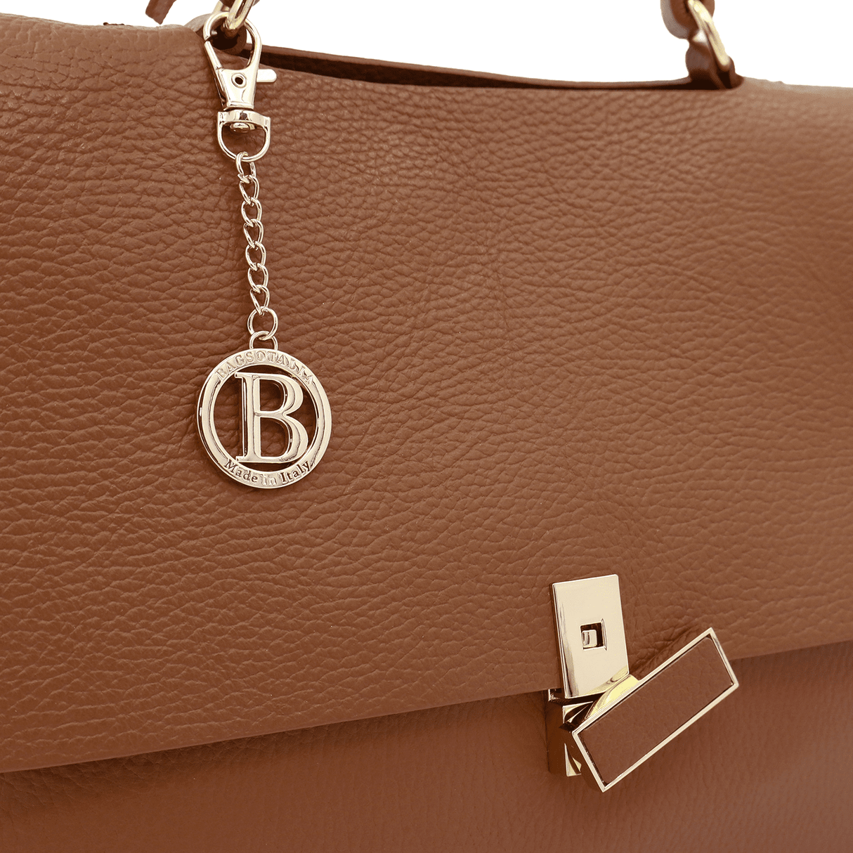 Női táska természetes bőrből Viola - cseréptetőbarna