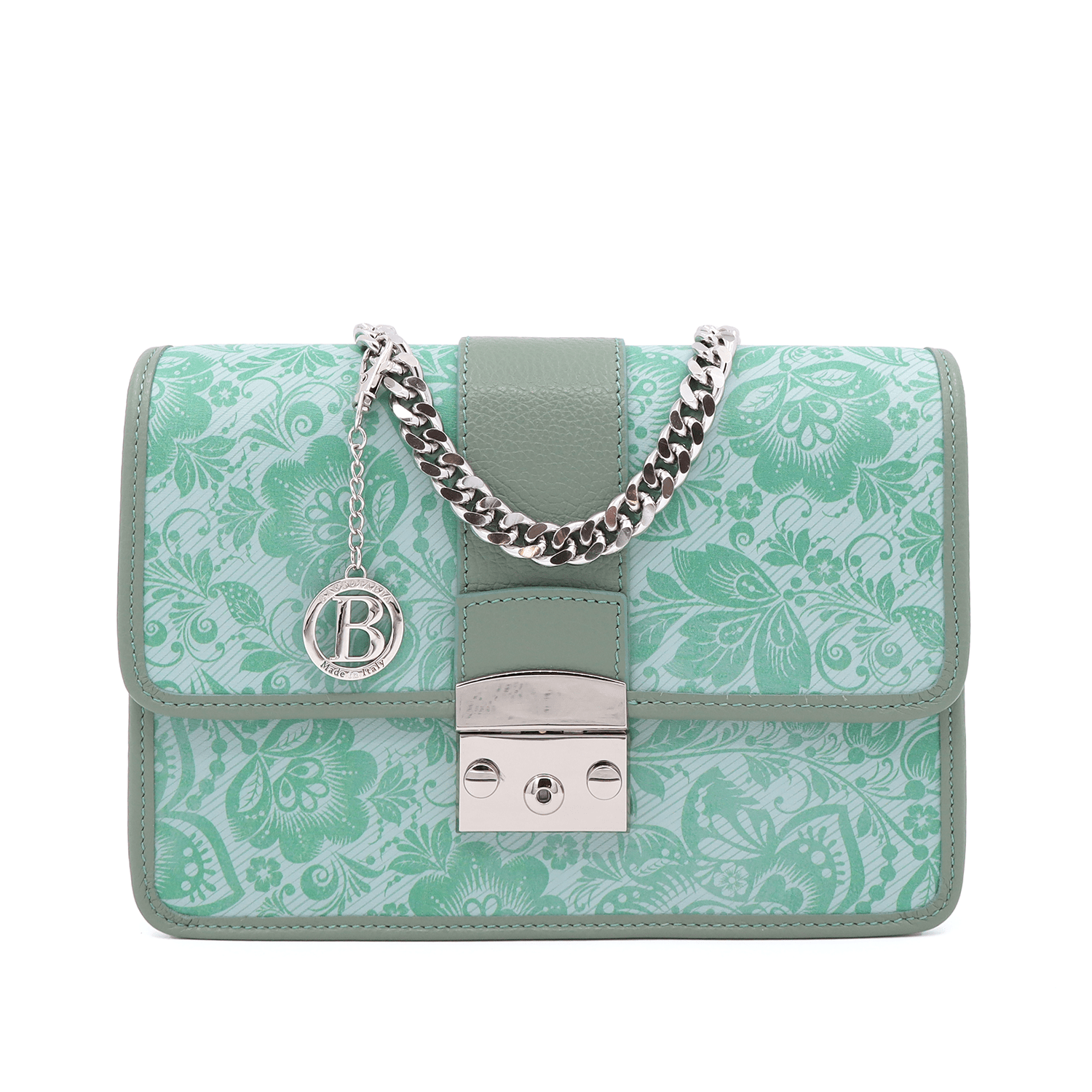 Természetes bőr táska 2féle fogantyúval Ardea - világos zöld