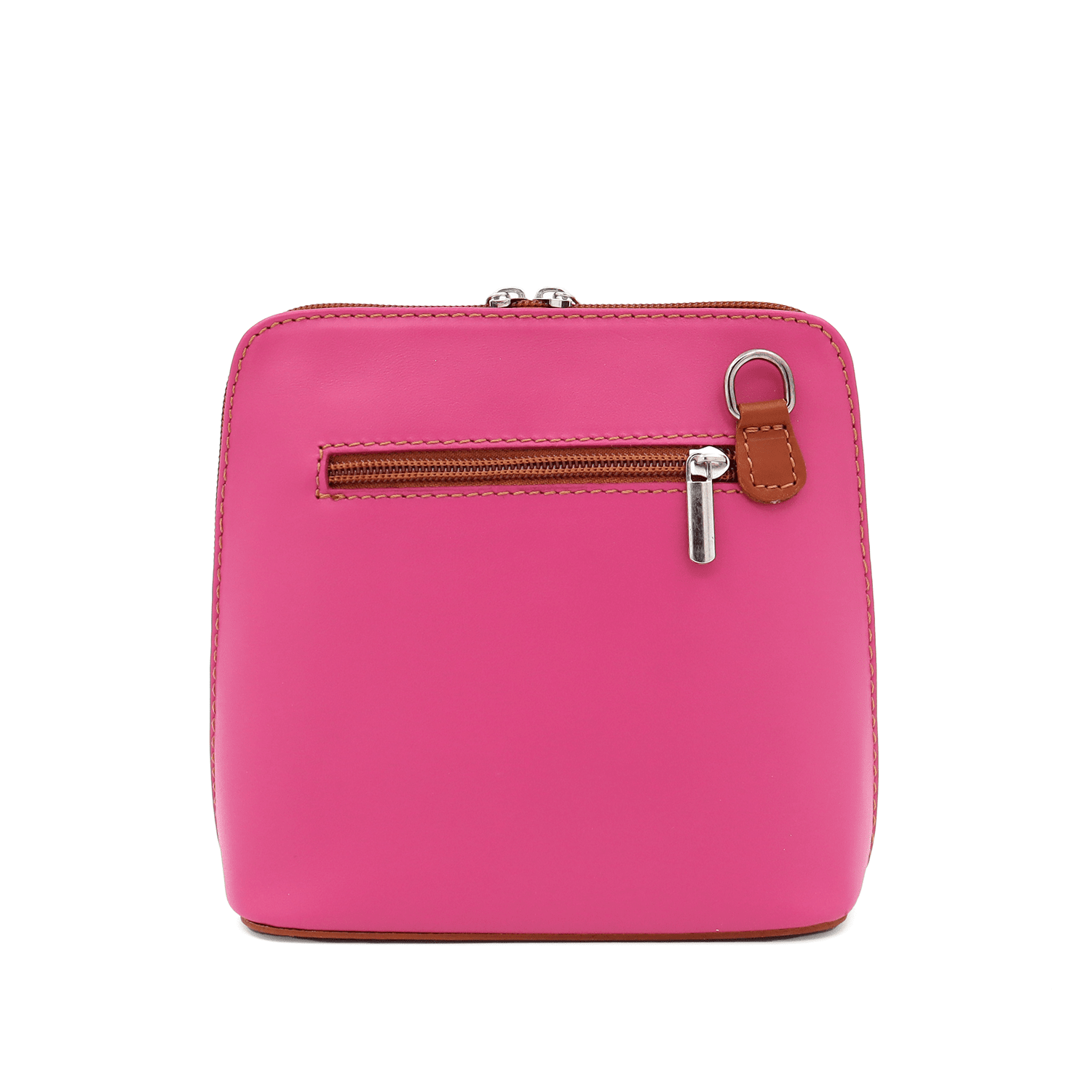 Természetes bőr válltáska - fukszia