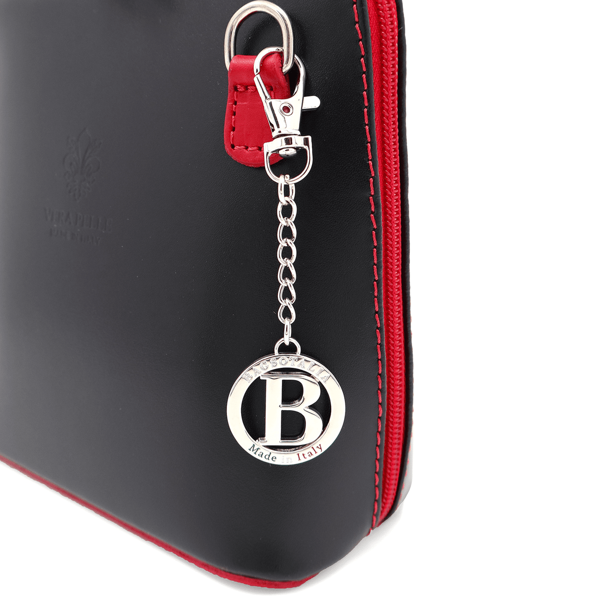 Természetes bőr válltáska - fekete