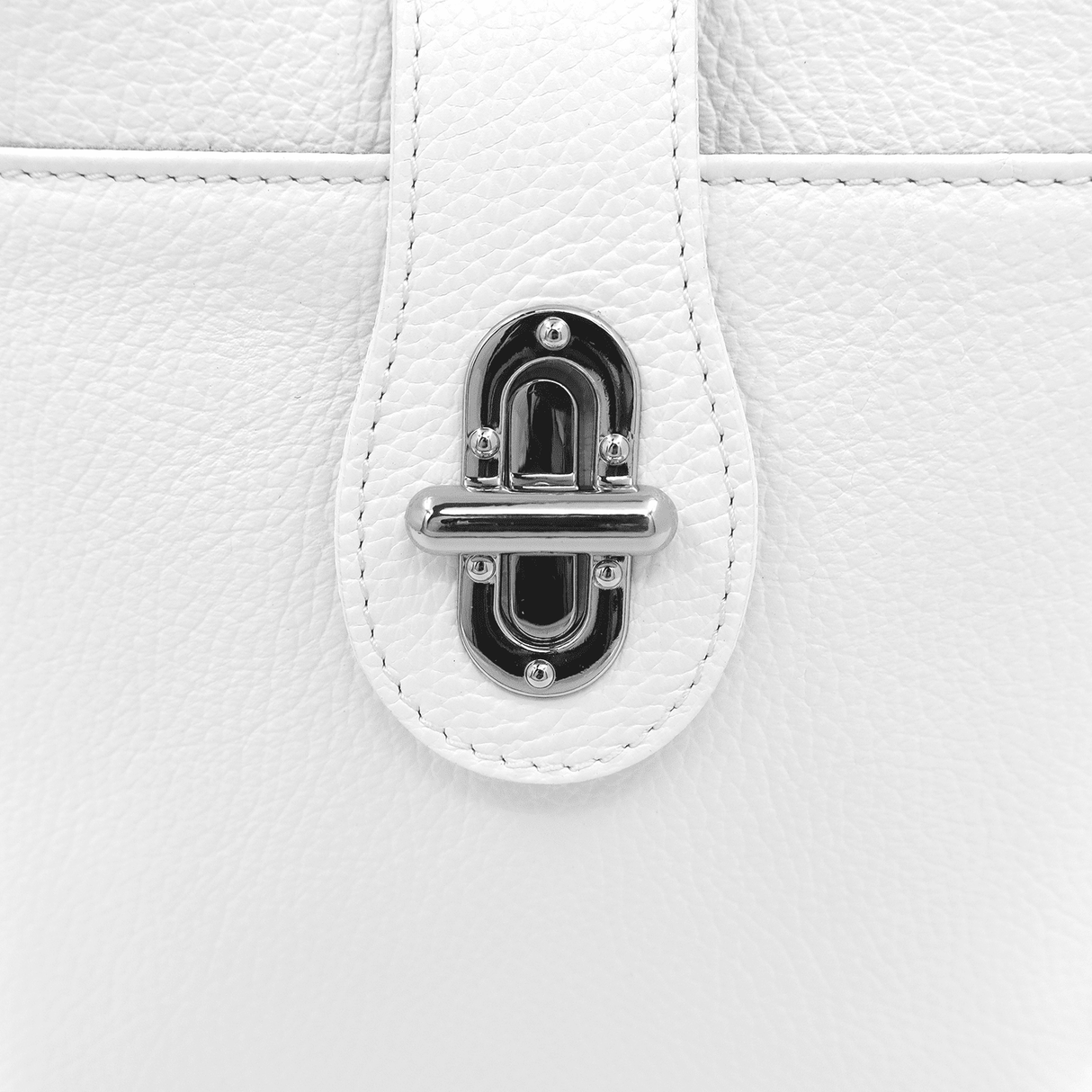 Andria természetes bőr válltáska - fehér