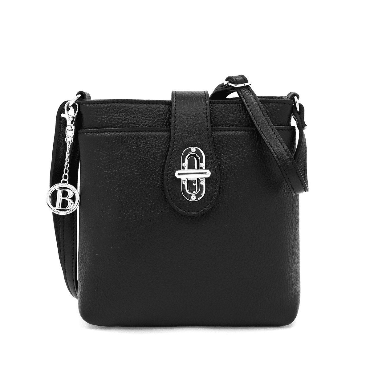 Andria természetes bőr válltáska - fekete