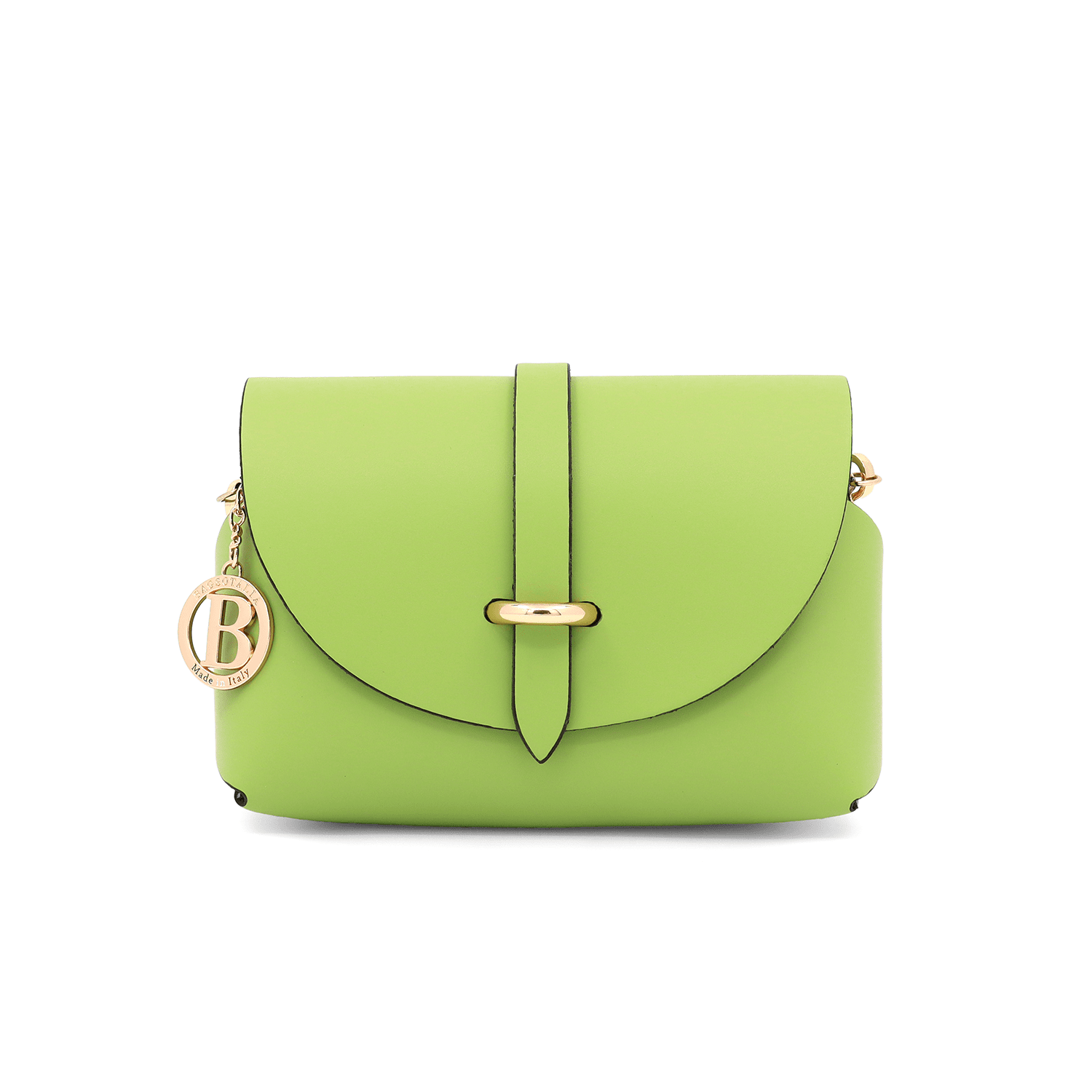 Rosana természetes bőr válltáska - világoszöld