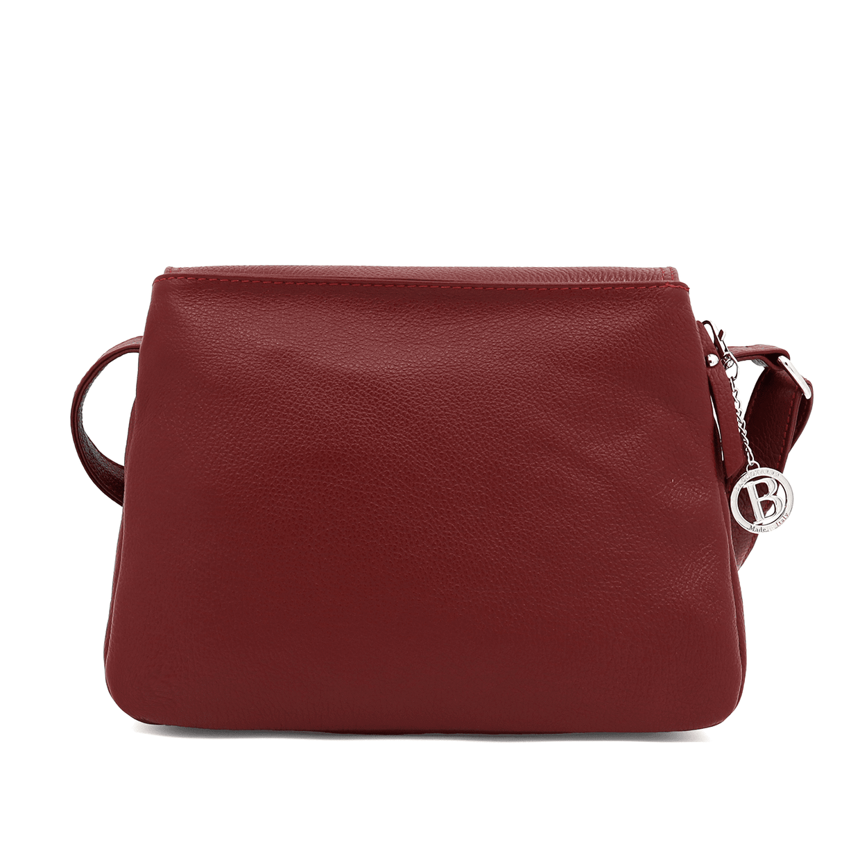 Tori természetes bőr válltáska - bordó