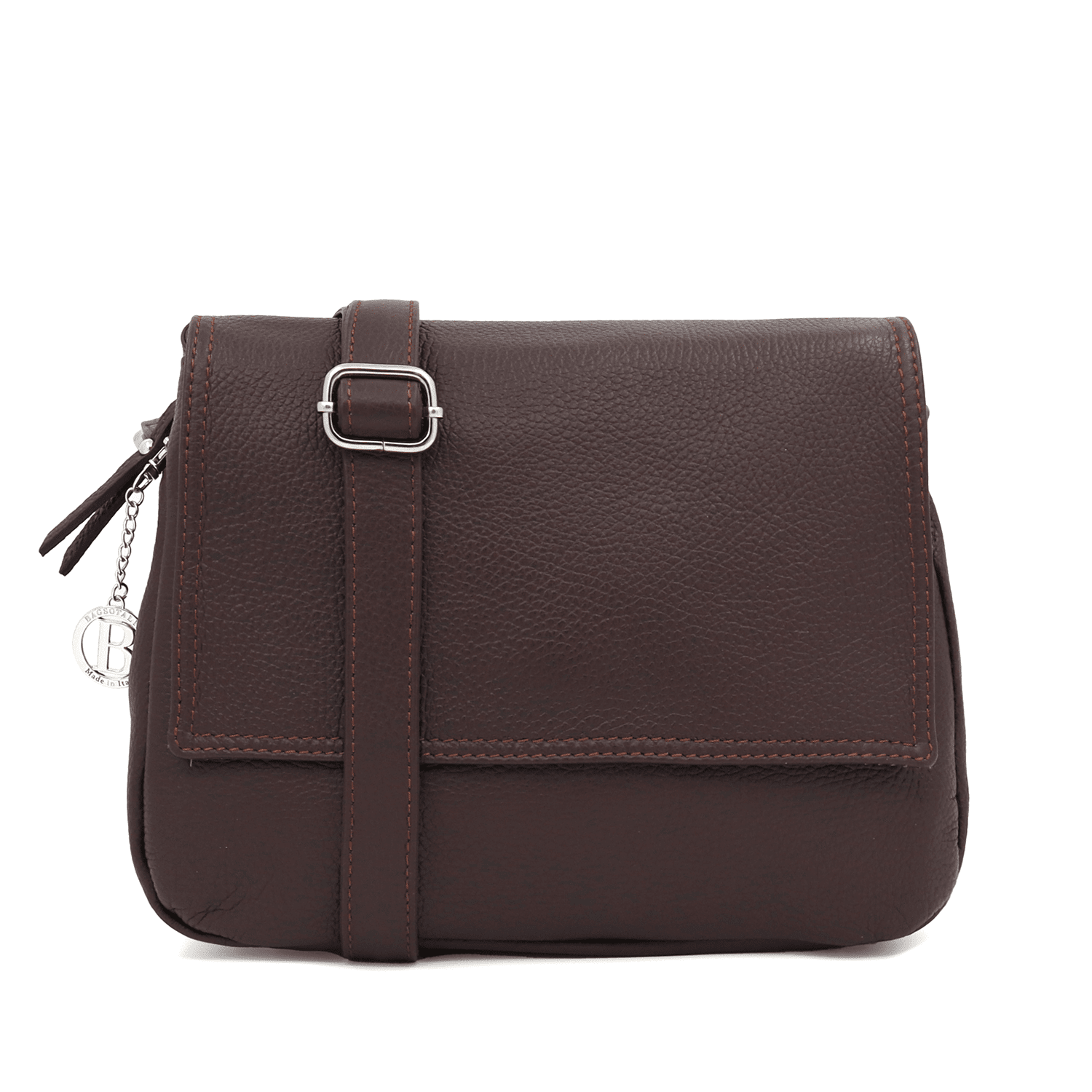 Tori természetes bőr válltáska - sötétbarna