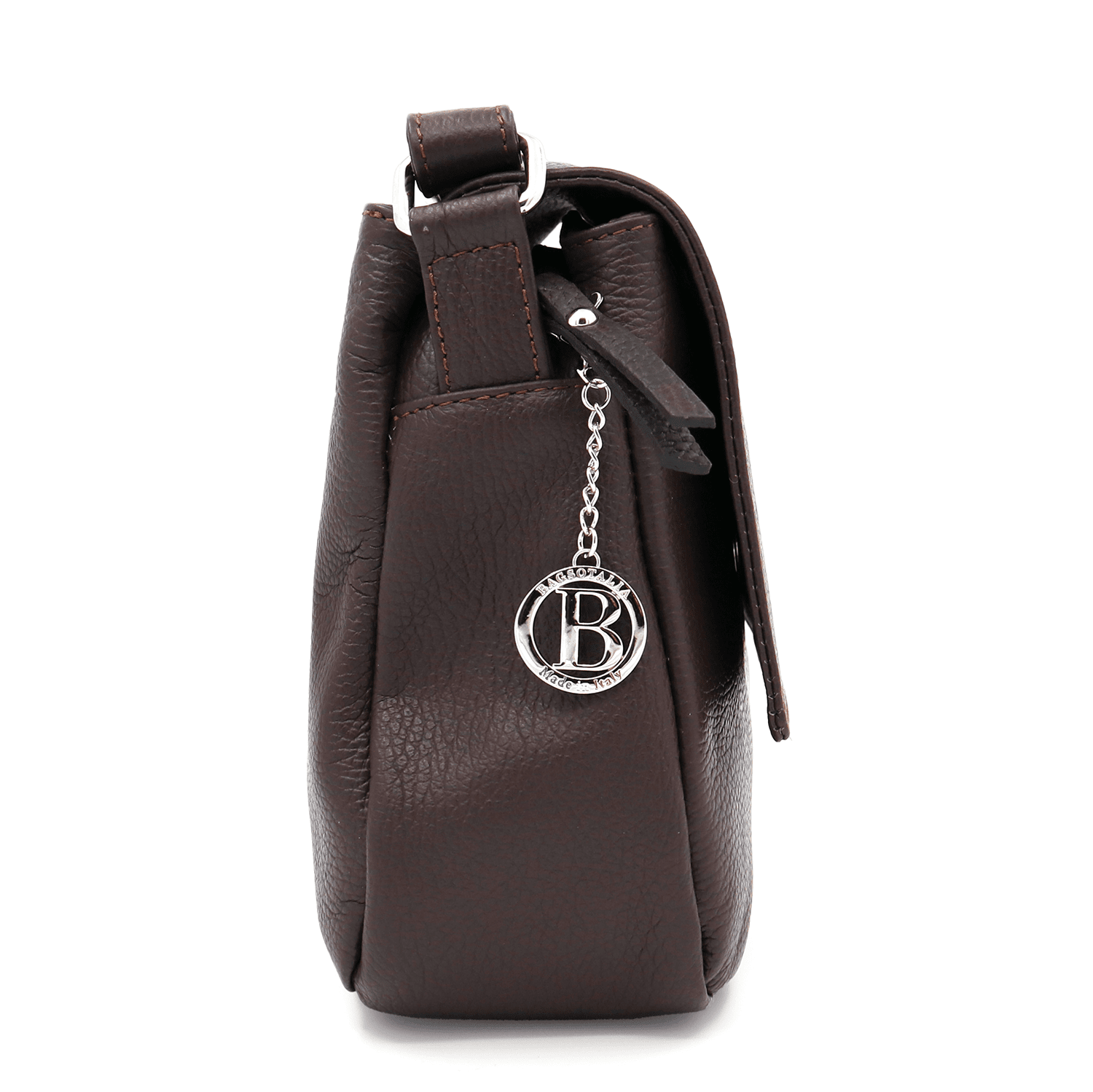 Tori természetes bőr válltáska - sötétbarna