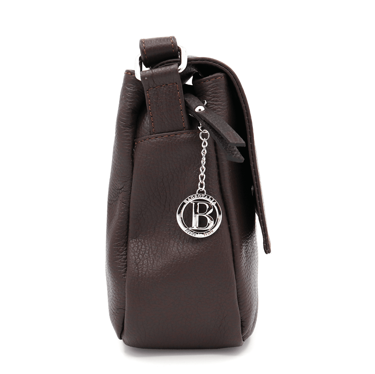 Tori természetes bőr válltáska - sötétbarna