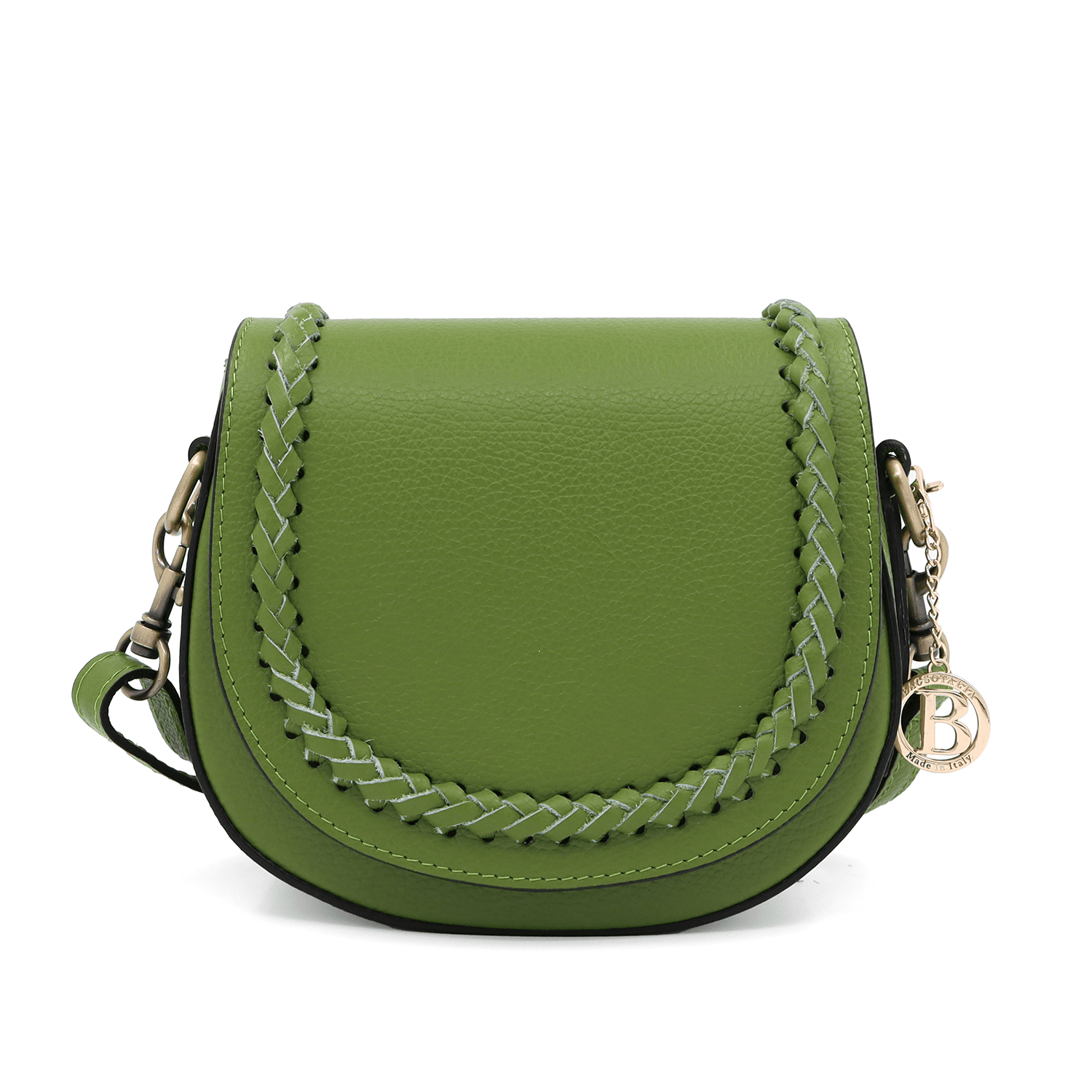 Női válltáska természetes bőrből Naomi - zöld