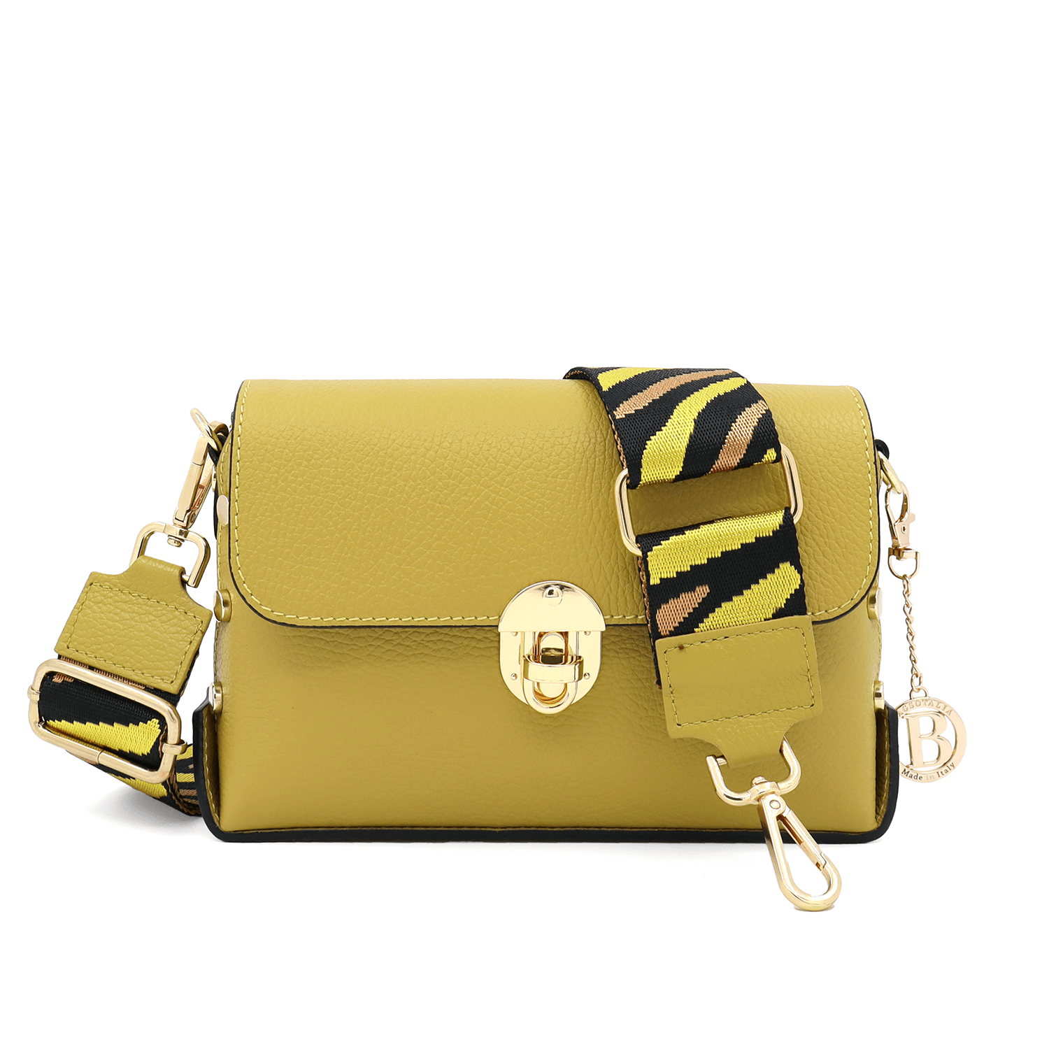 Antoanella természetes bőrből készült női táska – lime