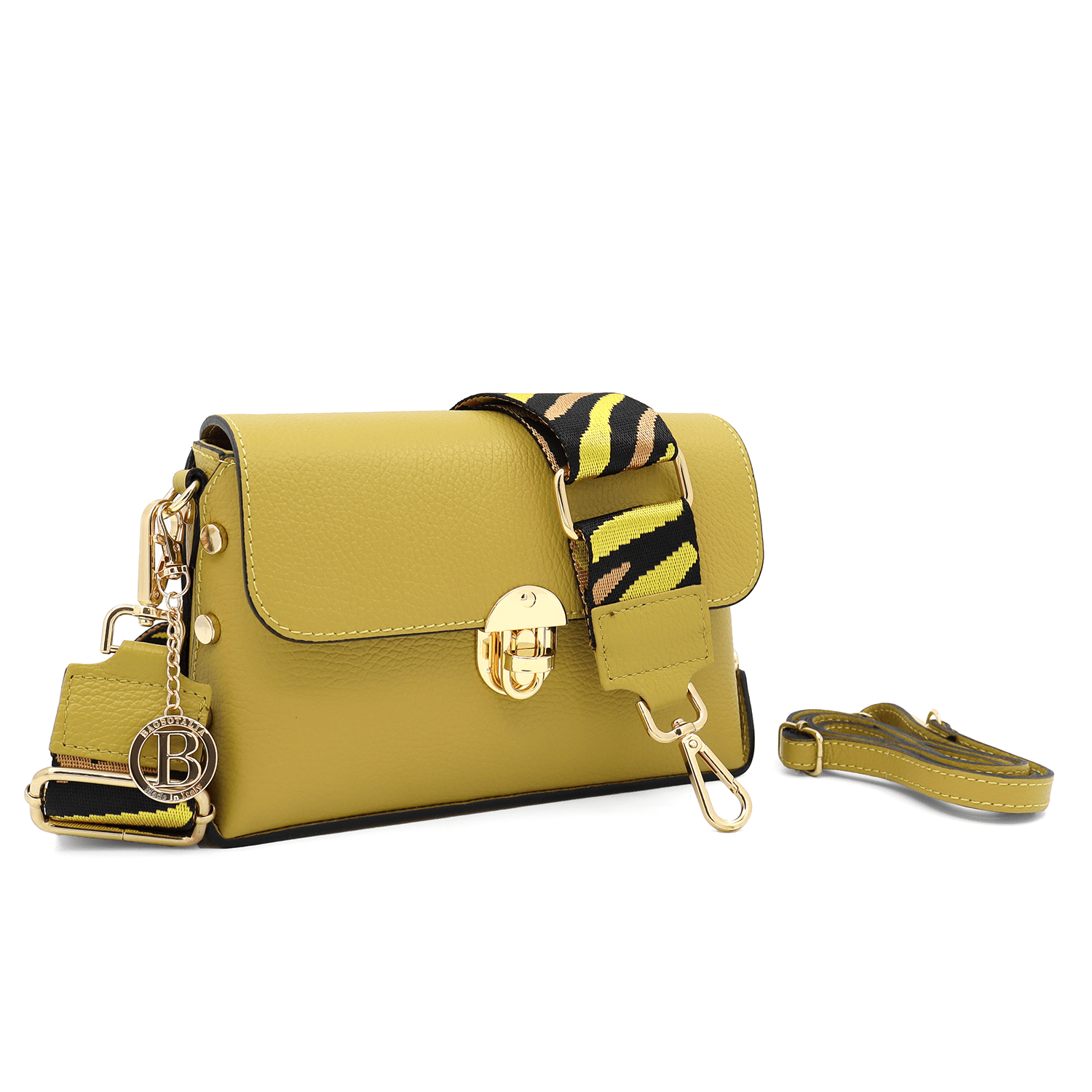 Antoanella természetes bőrből készült női táska – lime