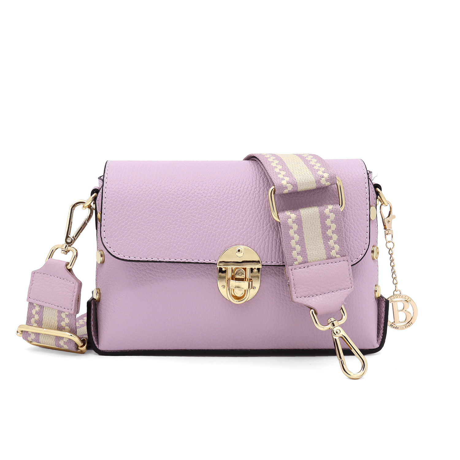 Antoanella női táska természetes bőrből - lila