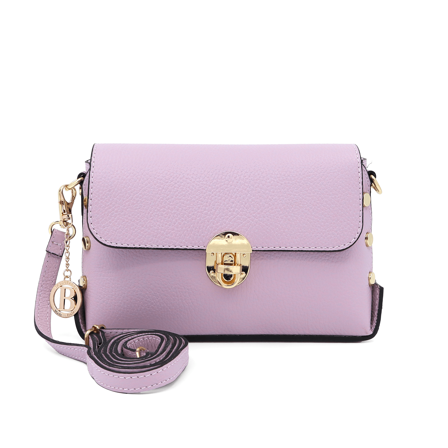 Antoanella női táska természetes bőrből - lila