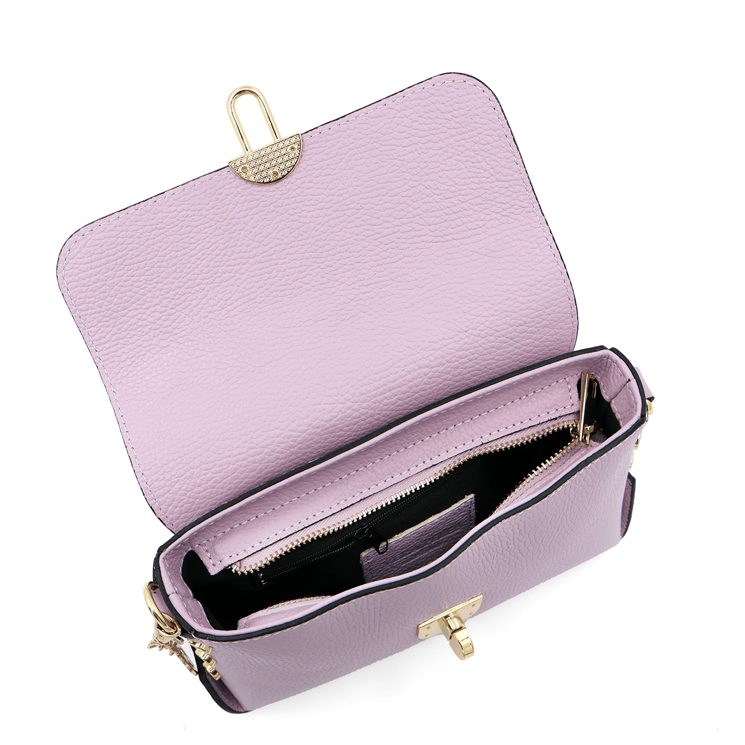 Antoanella női táska természetes bőrből - lila