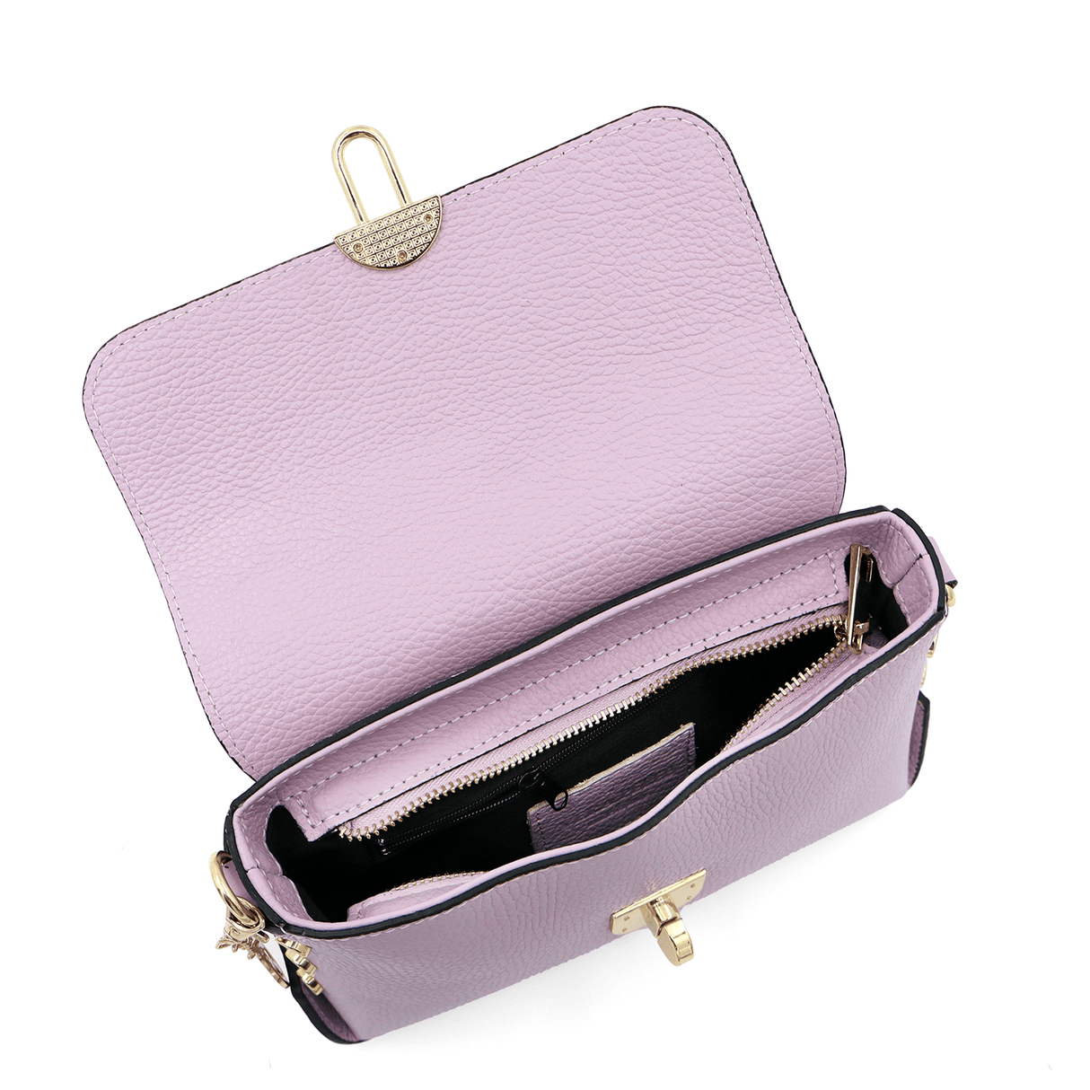 Antoanella női táska természetes bőrből - lila