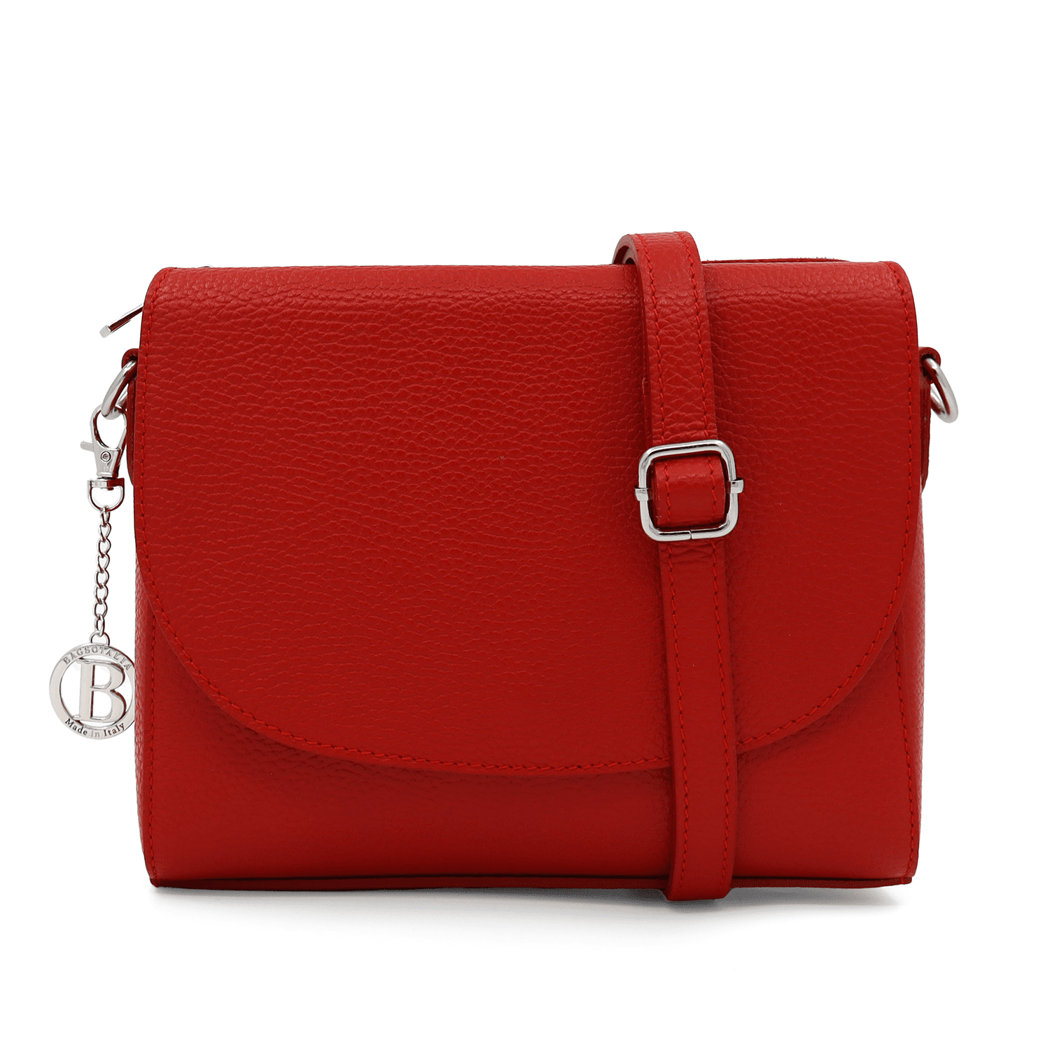 Válltáska természetes bőrből Milana - piros