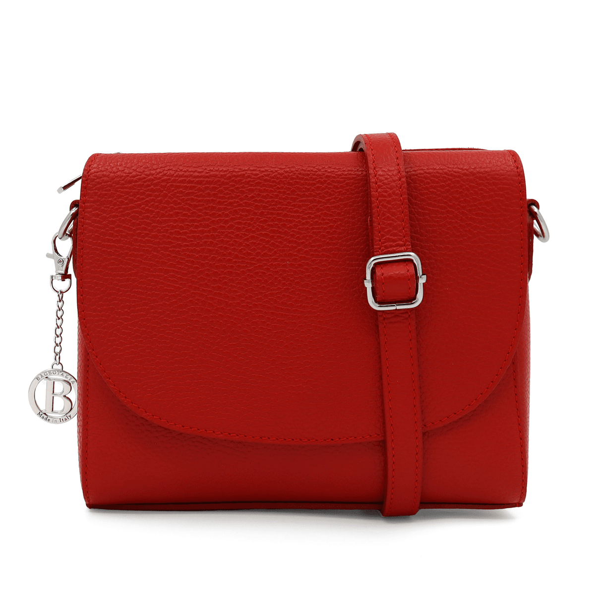 Válltáska természetes bőrből Milana - piros