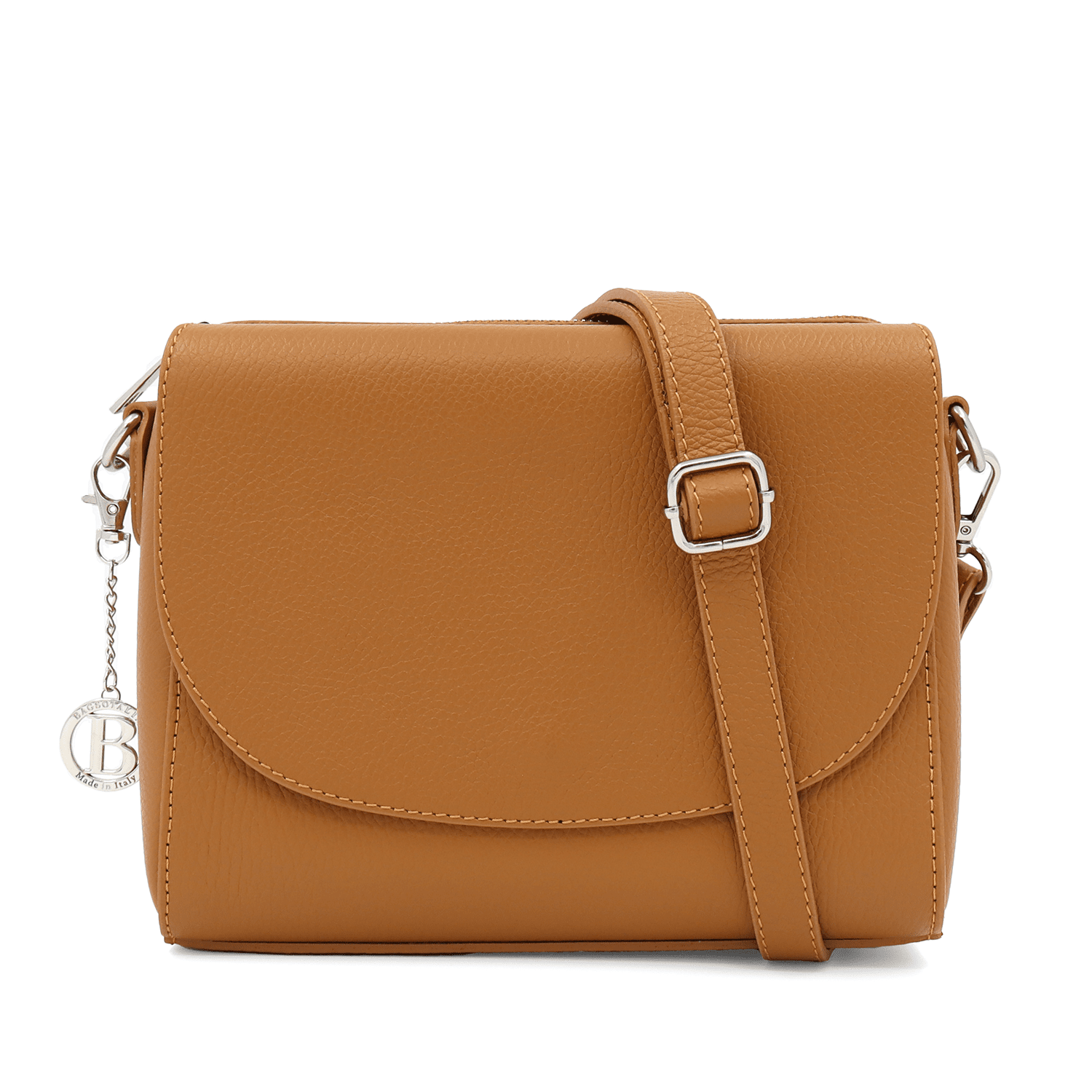 Válltáska természetes bőrből Milana - cseréptetőbarna