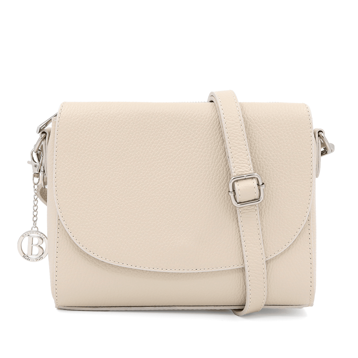 Természetes bőr válltáska Milana - bézs