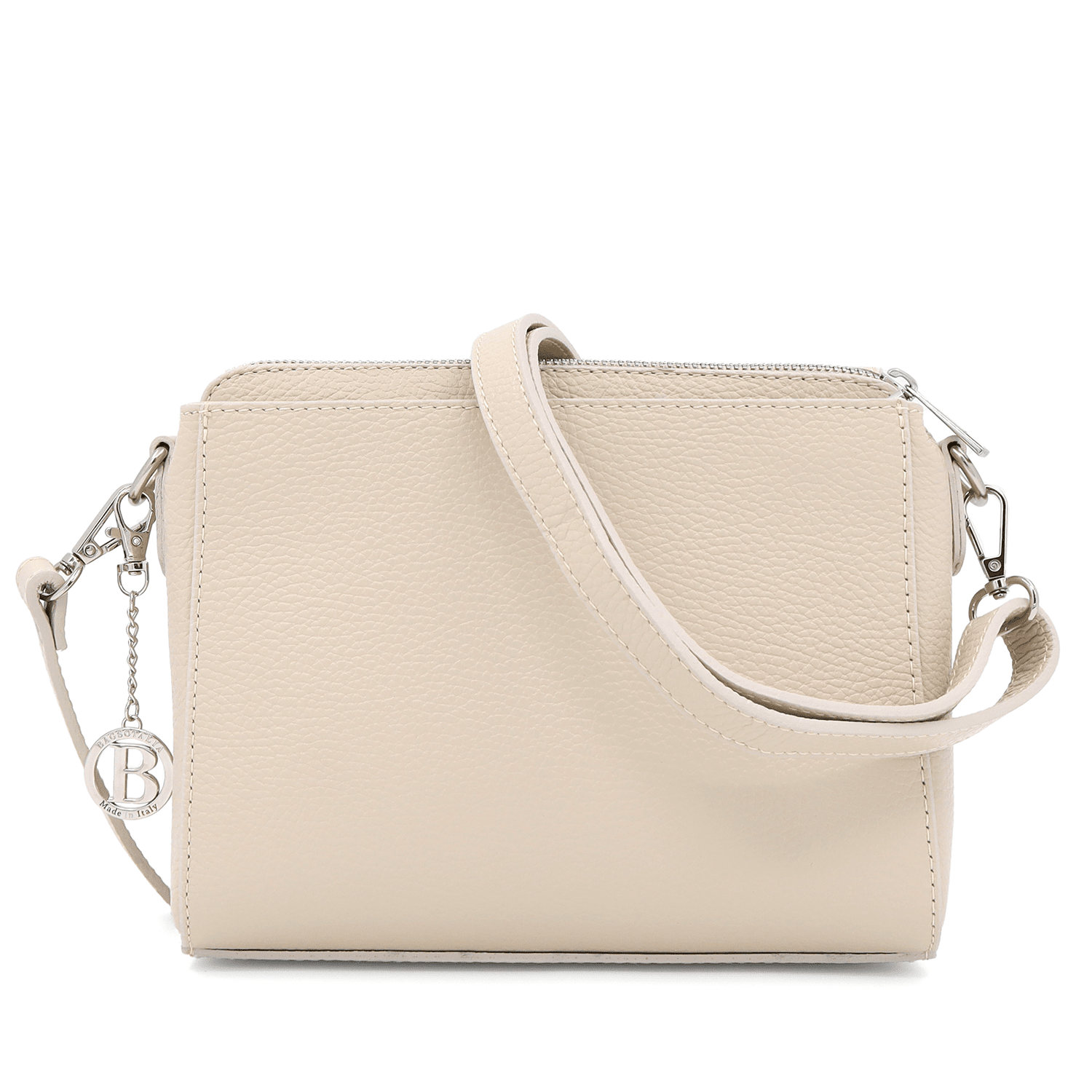 Természetes bőr válltáska Milana - bézs