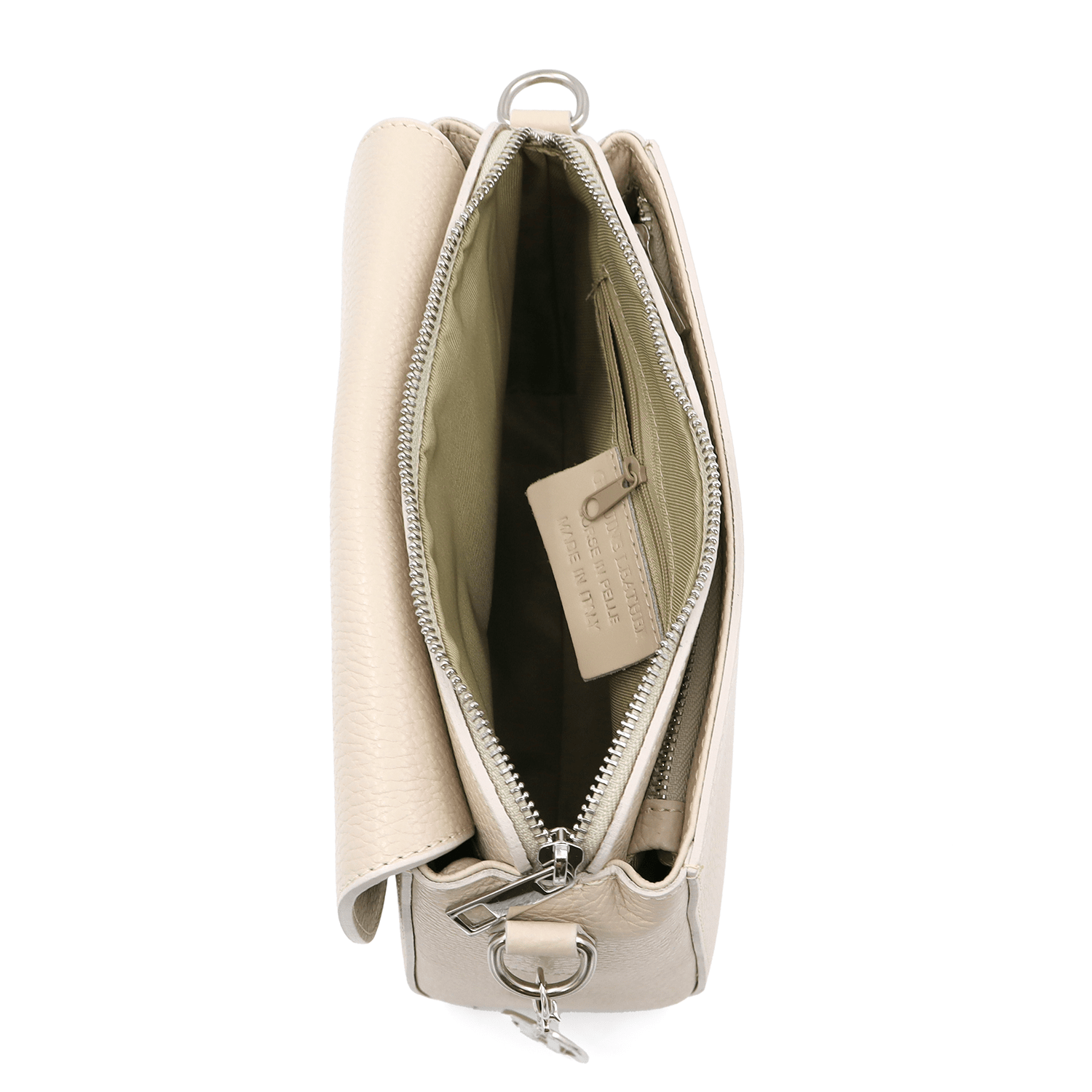 Természetes bőr válltáska Milana - bézs