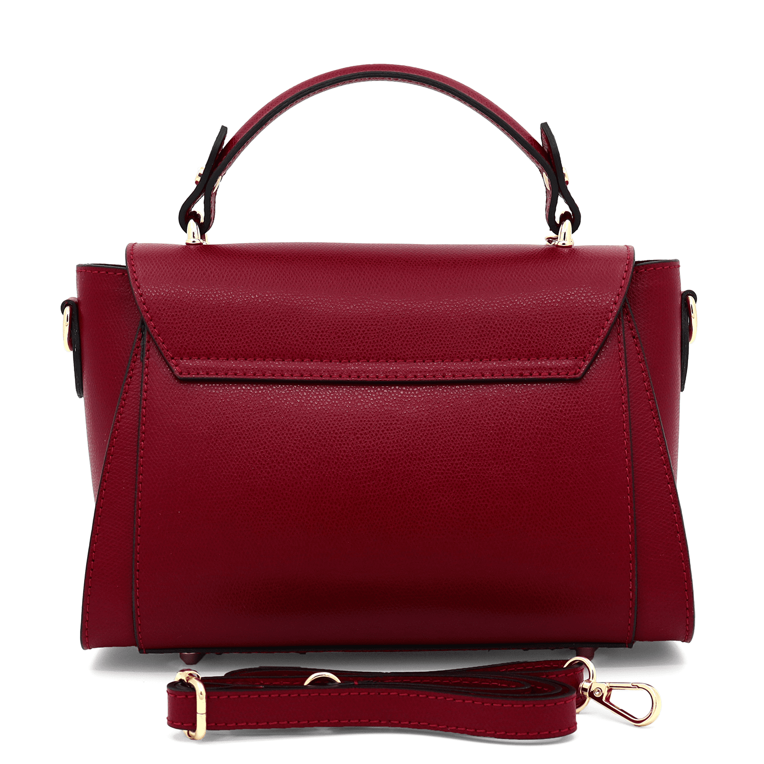 Luxus táska természetes bőrből Belissima - bordó