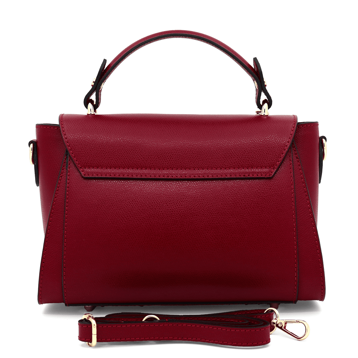 Luxus táska természetes bőrből Belissima - bordó