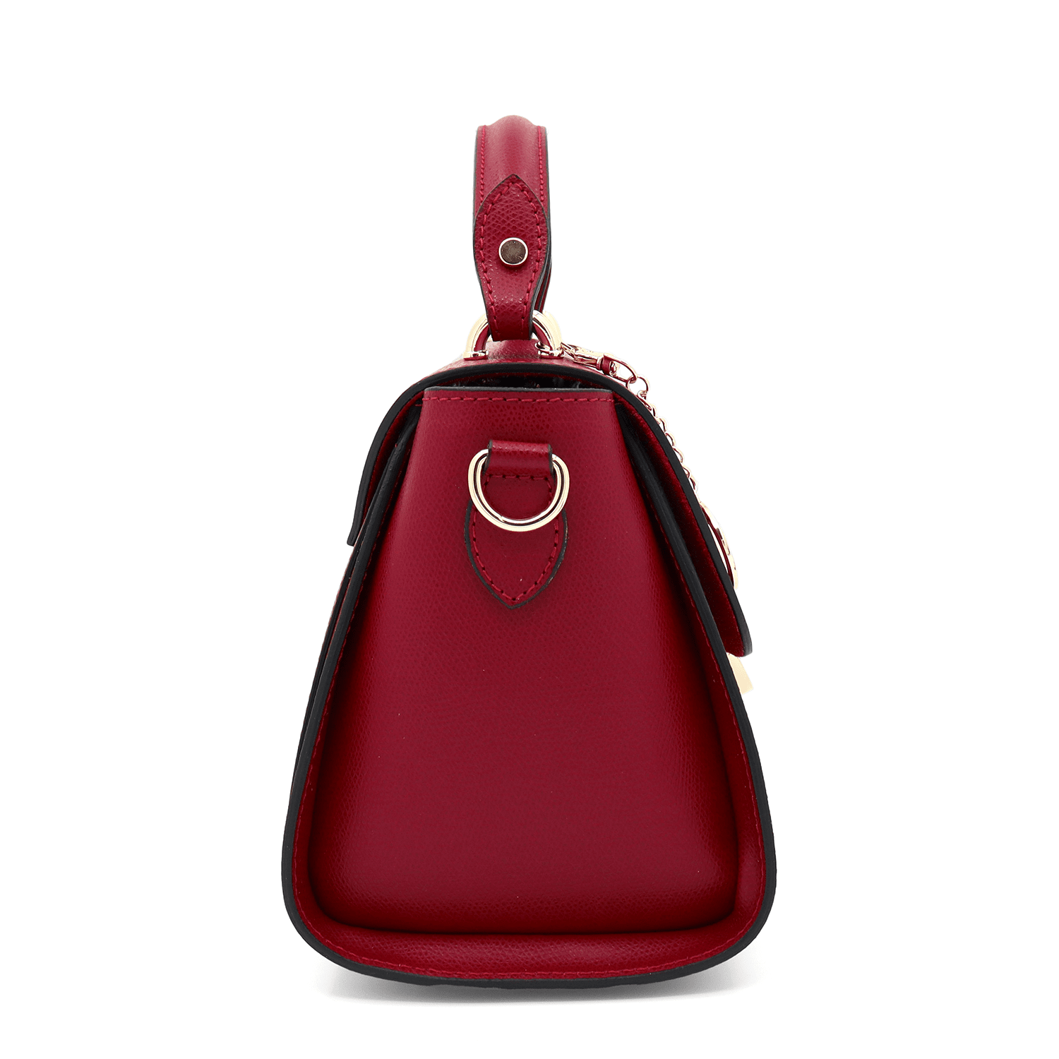 Luxus táska természetes bőrből Belissima - bordó