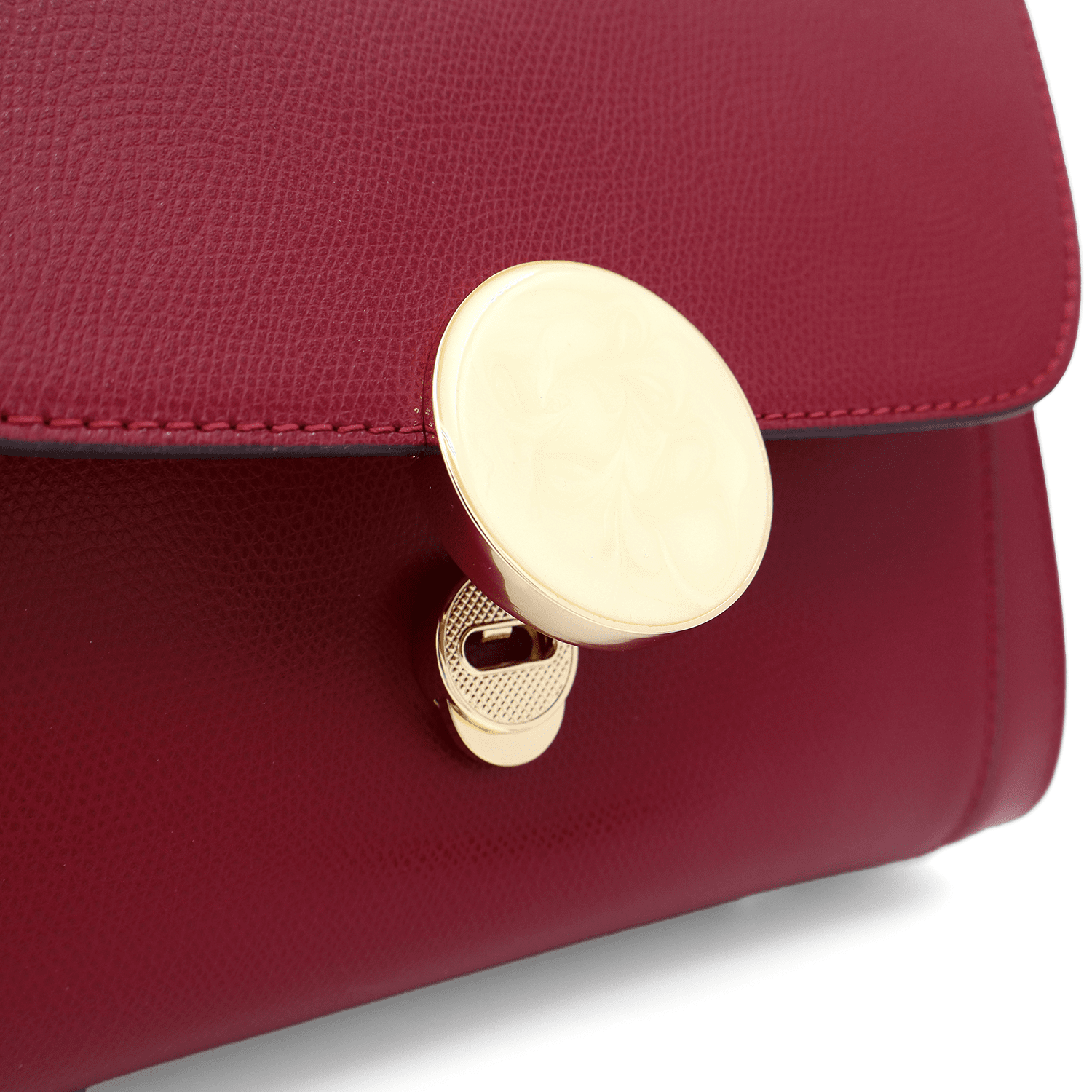 Luxus táska természetes bőrből Belissima - bordó