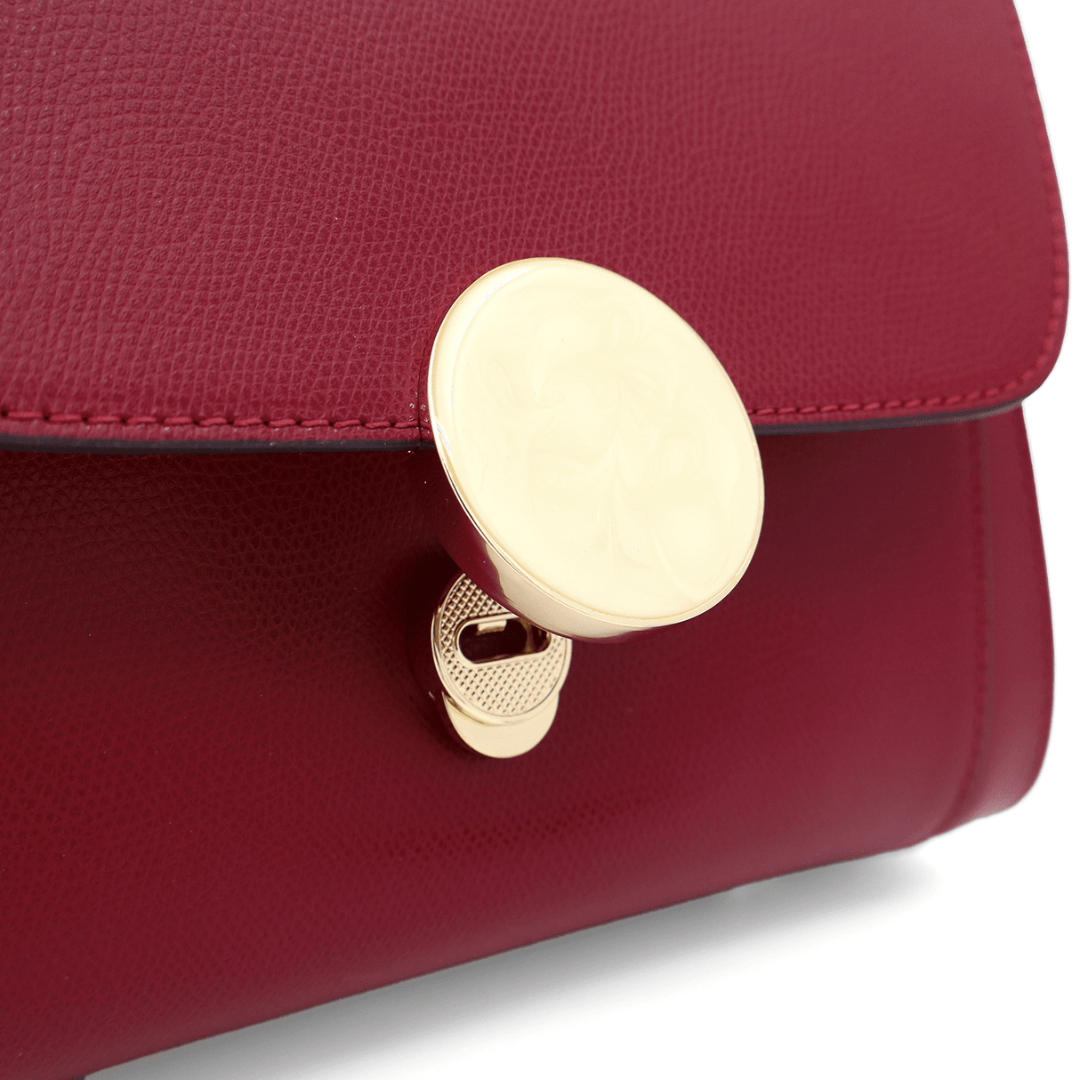 Luxus táska természetes bőrből Belissima - bordó