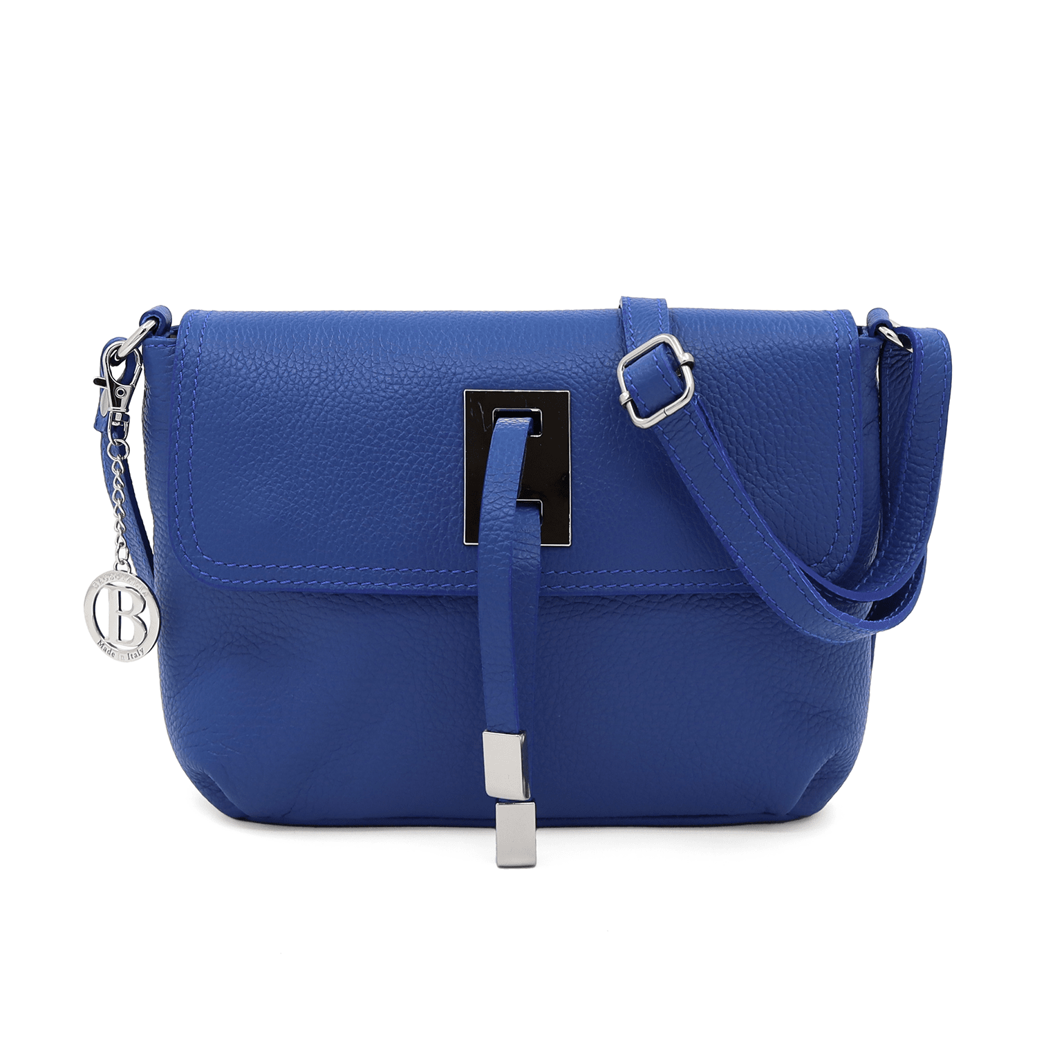 Női válltáska természetes bőrből Eloise - kék