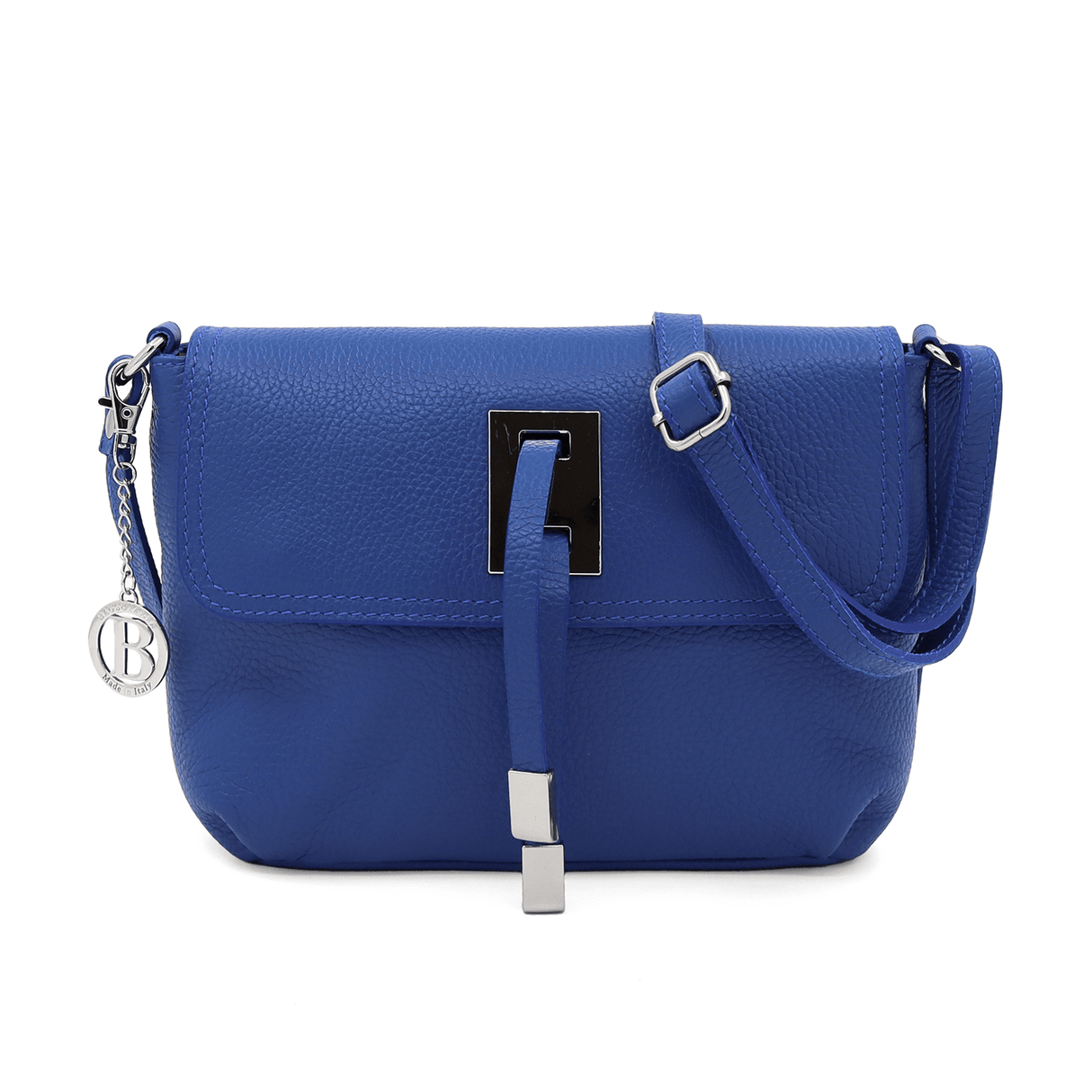 Női válltáska természetes bőrből Eloise - kék