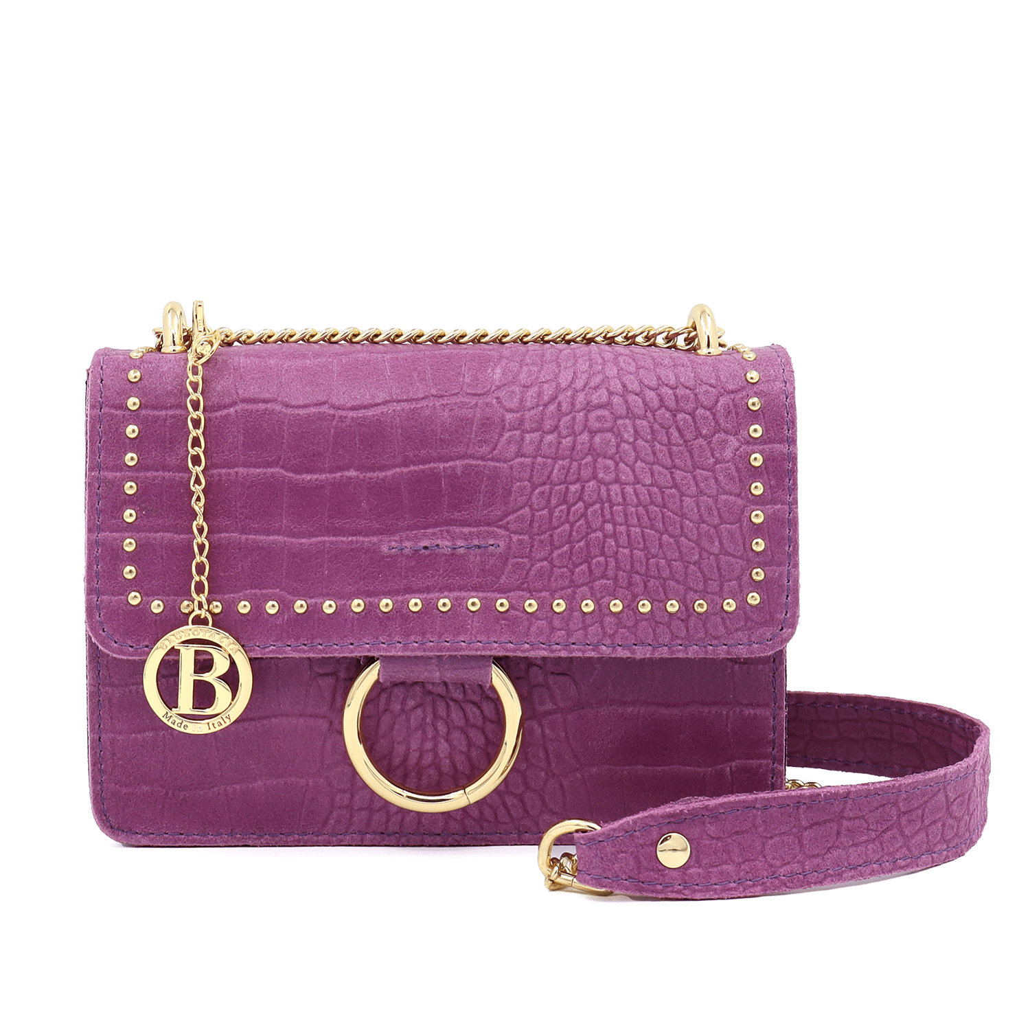 Női táska természetes bőrből - orchidea