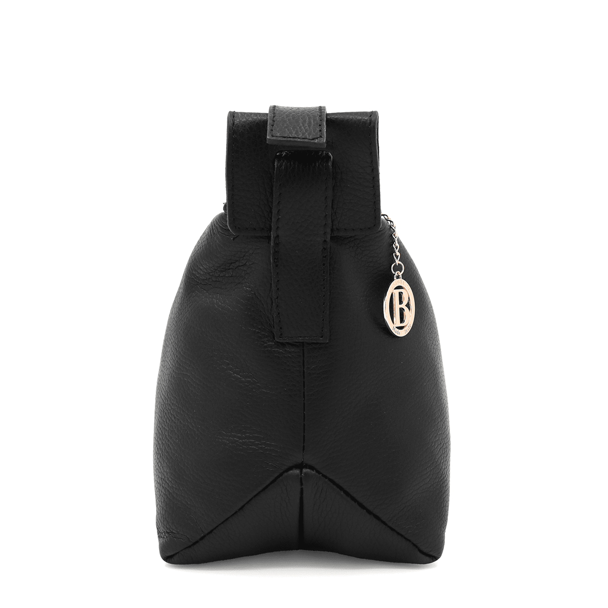 Női válltáska természetes bőrből Velia - fekete