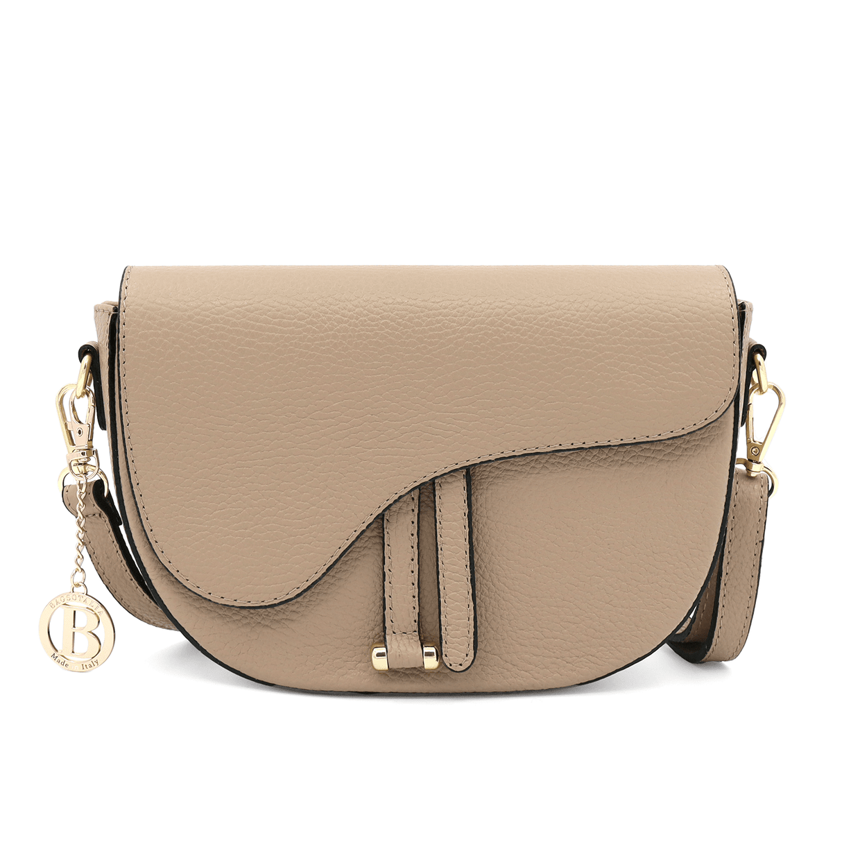 Válltáska természetes bőrből Amara - világosbarna