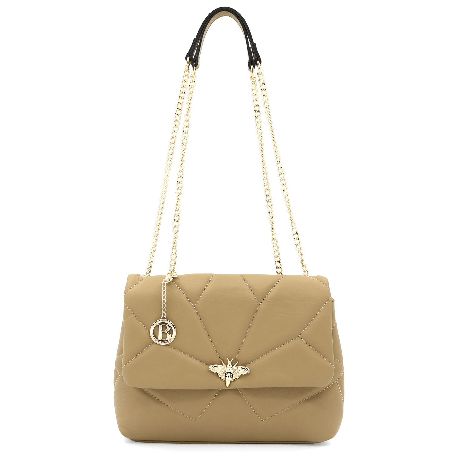 Női táska természetes bőrből, Trana - világosbarna