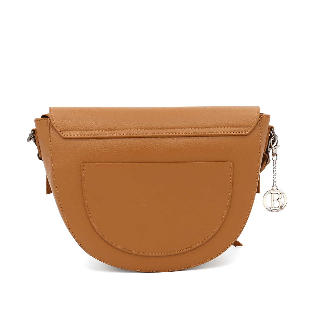 Természetes bőr válltáska 2 fogantyúval - cseréptetű barna