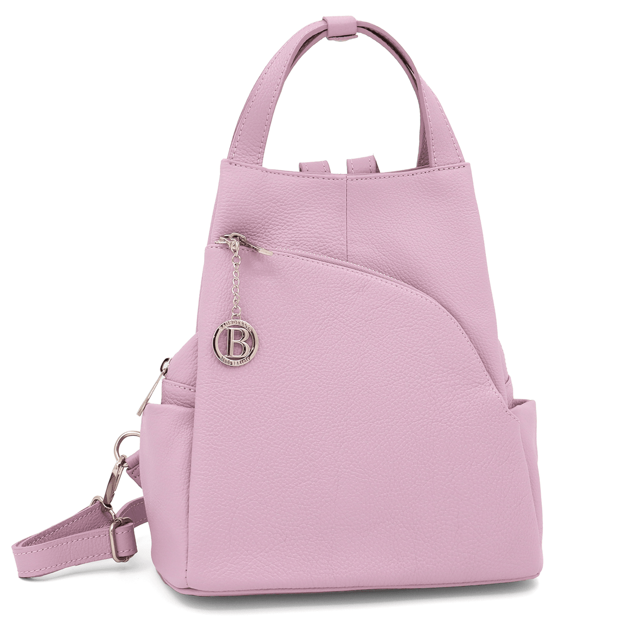 Lara természetes bőr hátizsák - levendula