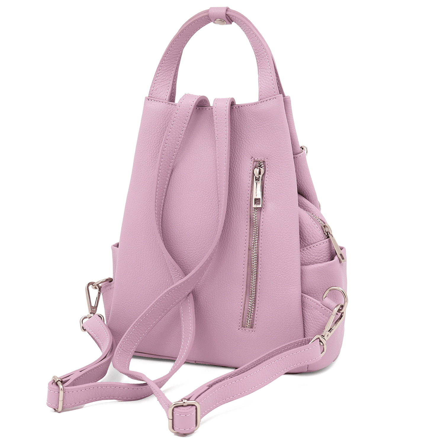 Lara természetes bőr hátizsák - levendula