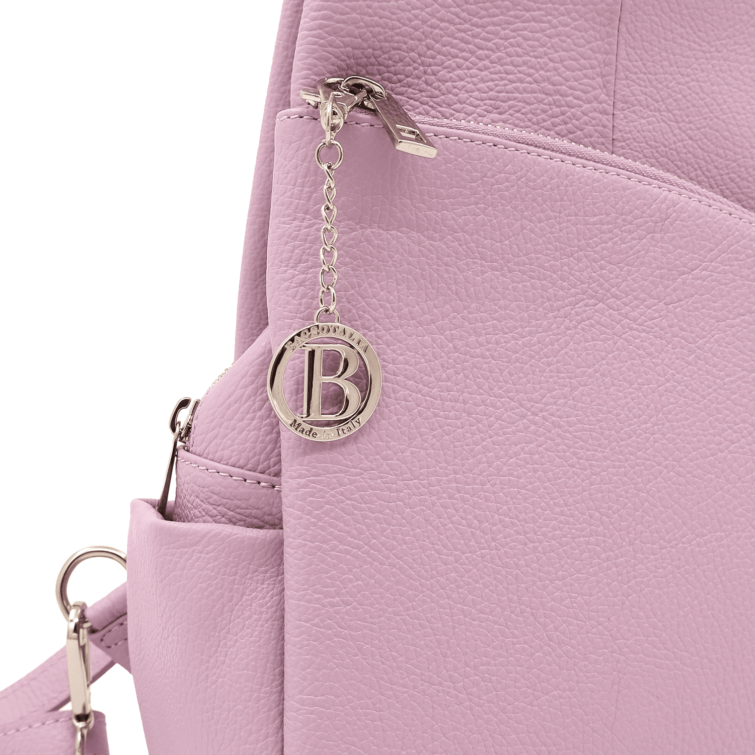 Lara természetes bőr hátizsák - levendula