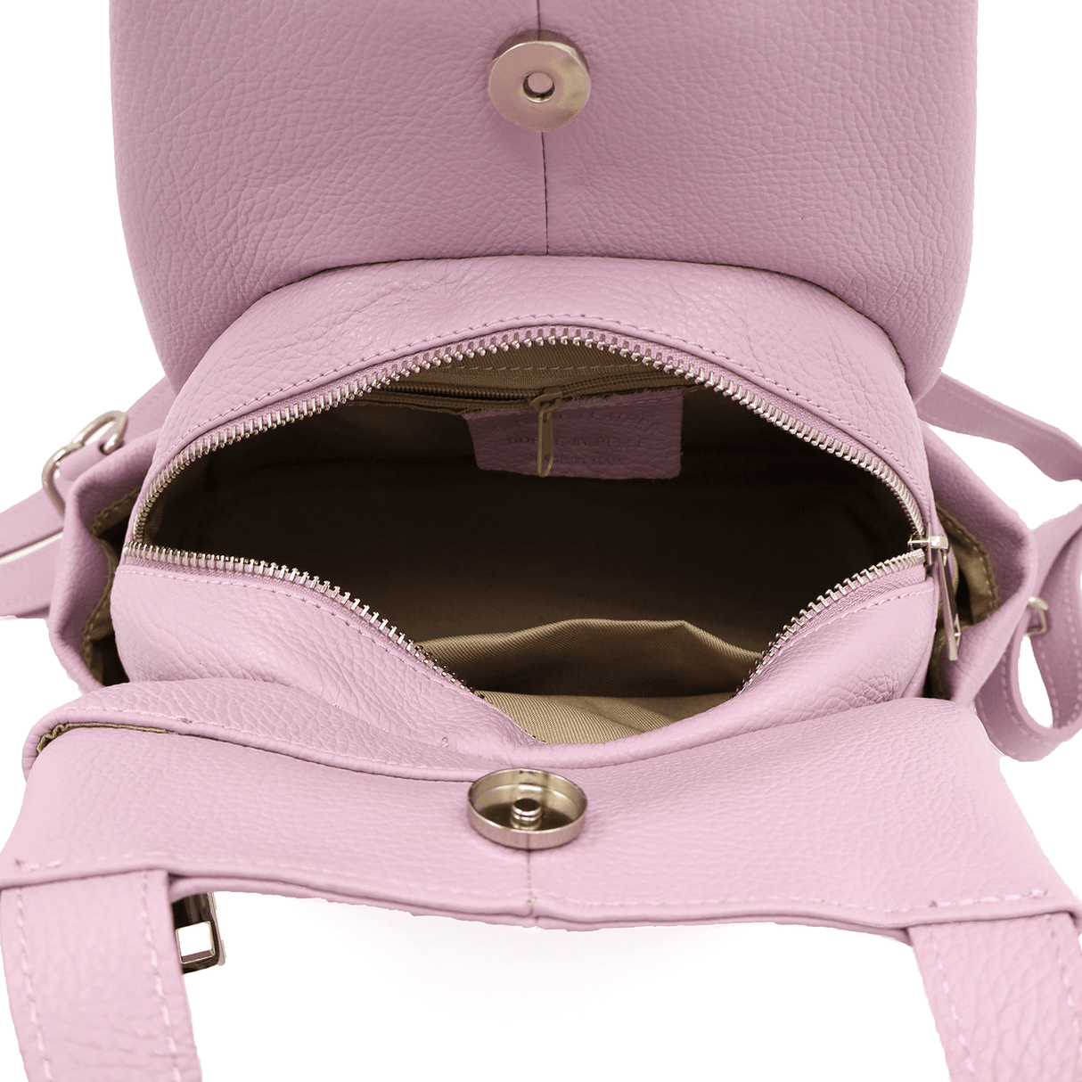 Lara természetes bőr hátizsák - levendula