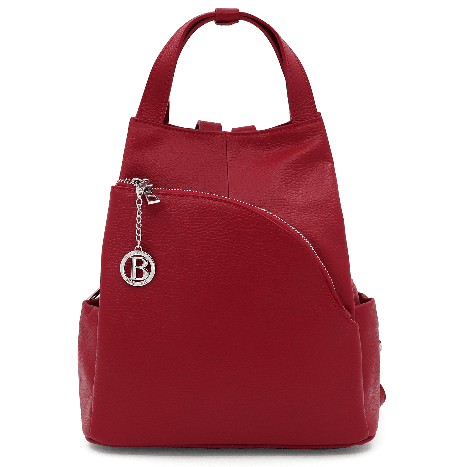 Lara természetes bőr hátizsák - bordó